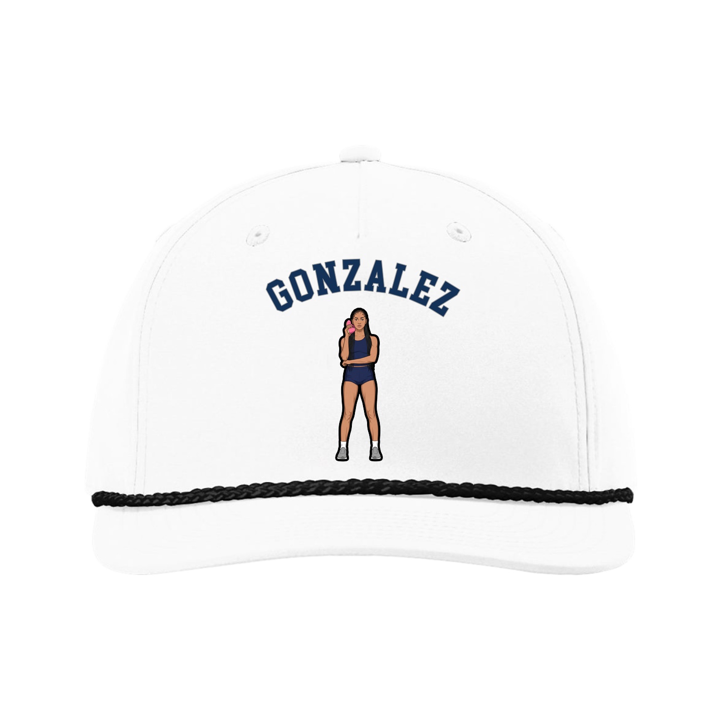 Five-Panel Classic Rope Cap — Shirsey Arch in White