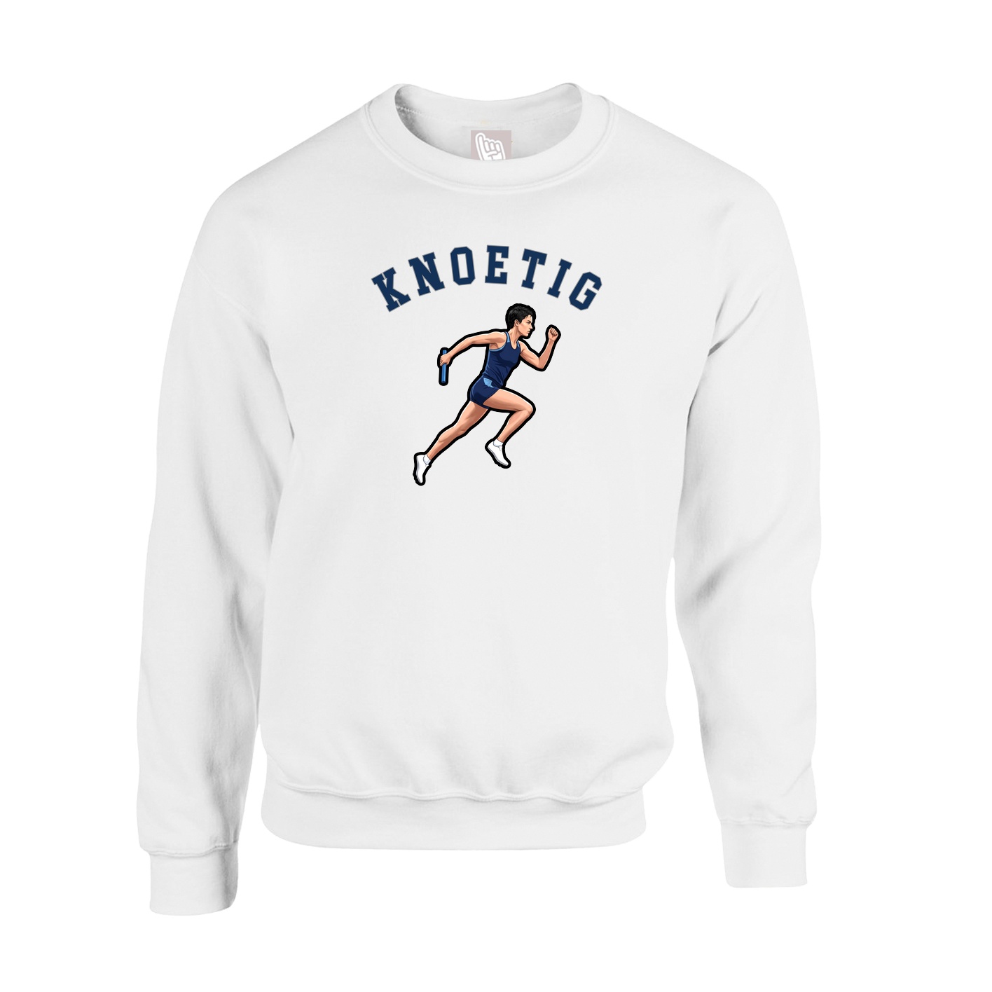 Fleece Crew — Shirsey Arch in White