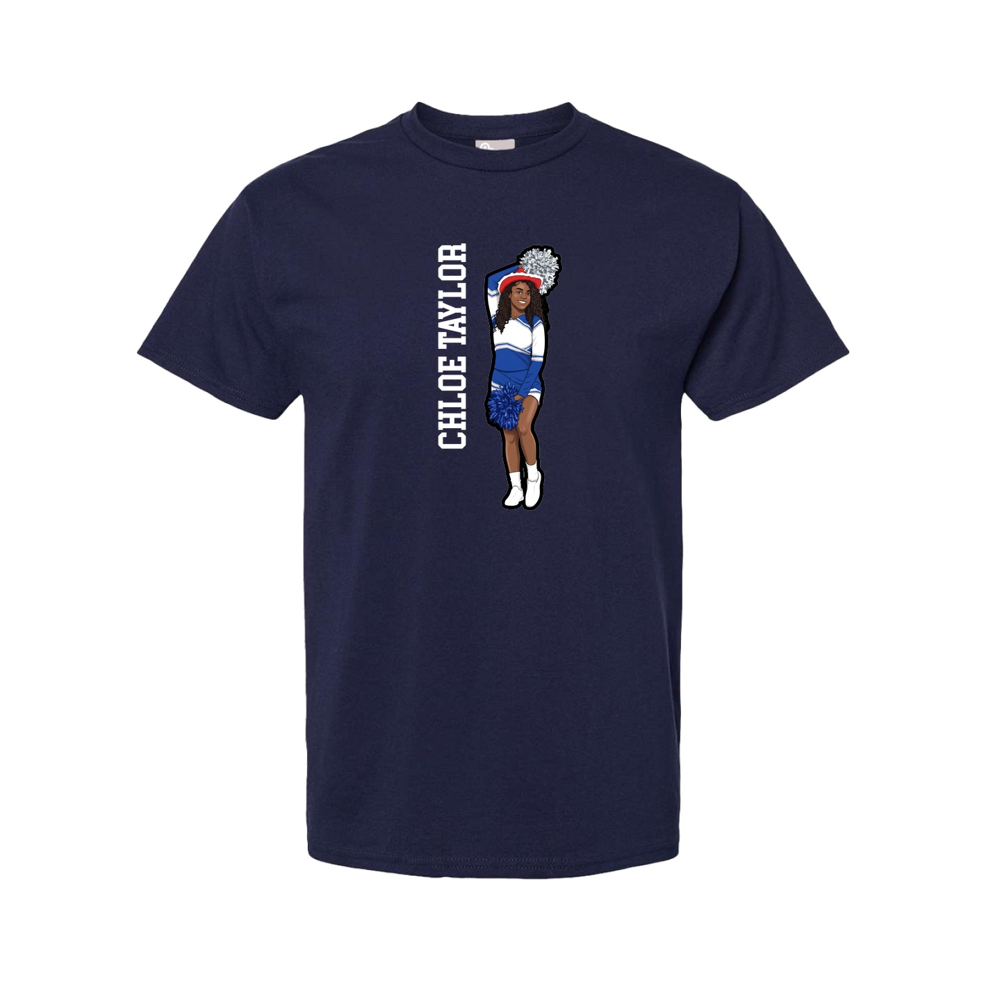 Tee — Name Vertical in Navy