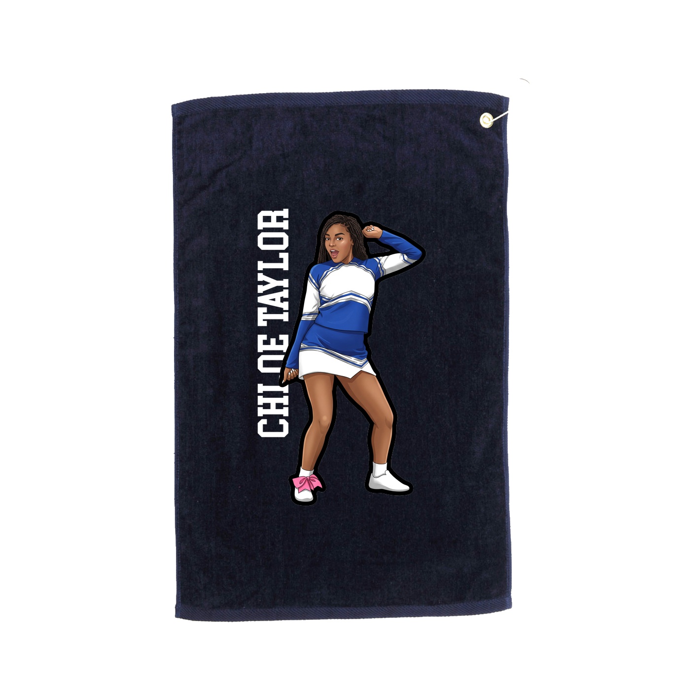 Golf Towel — Name Vertical in Navy