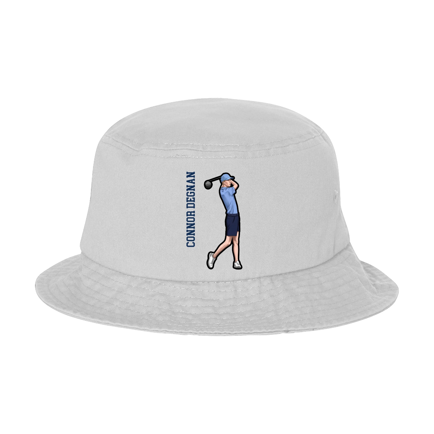 Bucket Cap — Name Vertical in White