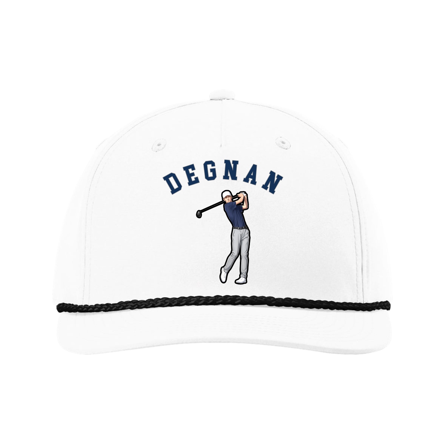 Five-Panel Classic Rope Cap — Shirsey Arch in White