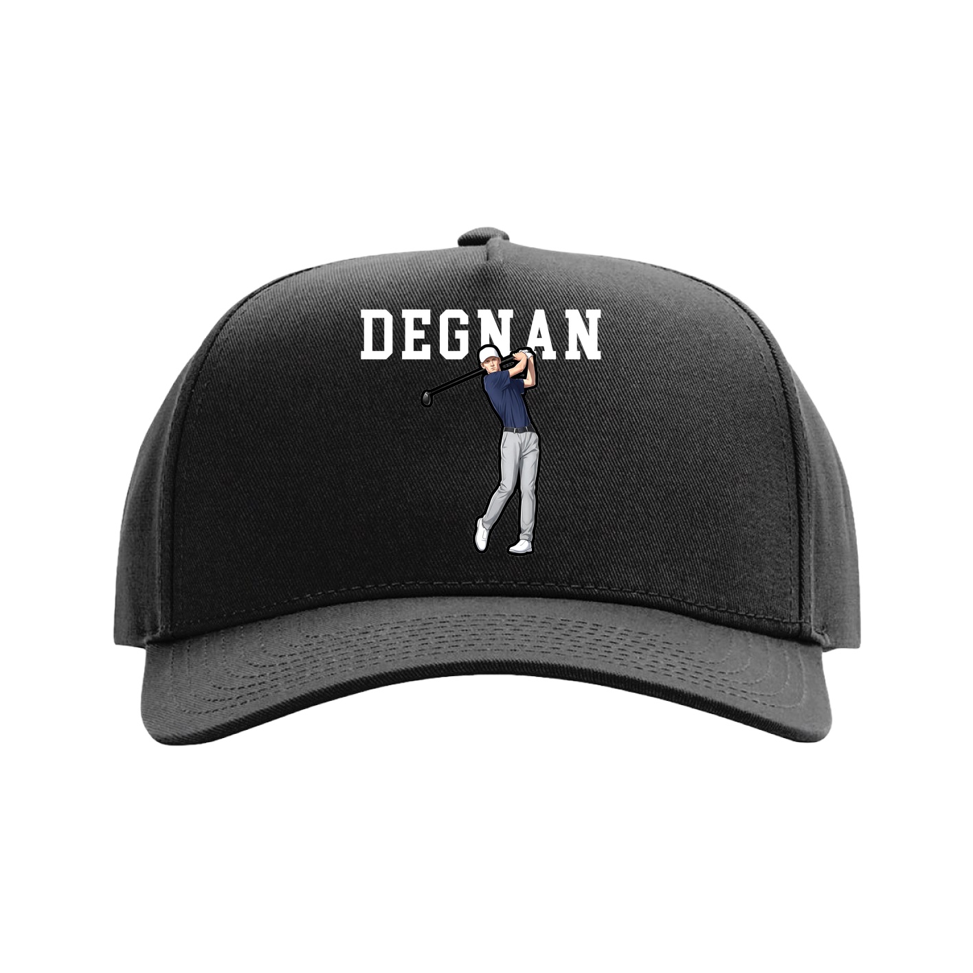Full Fabric Five-Panel Champ Cap — Shirsey in Black