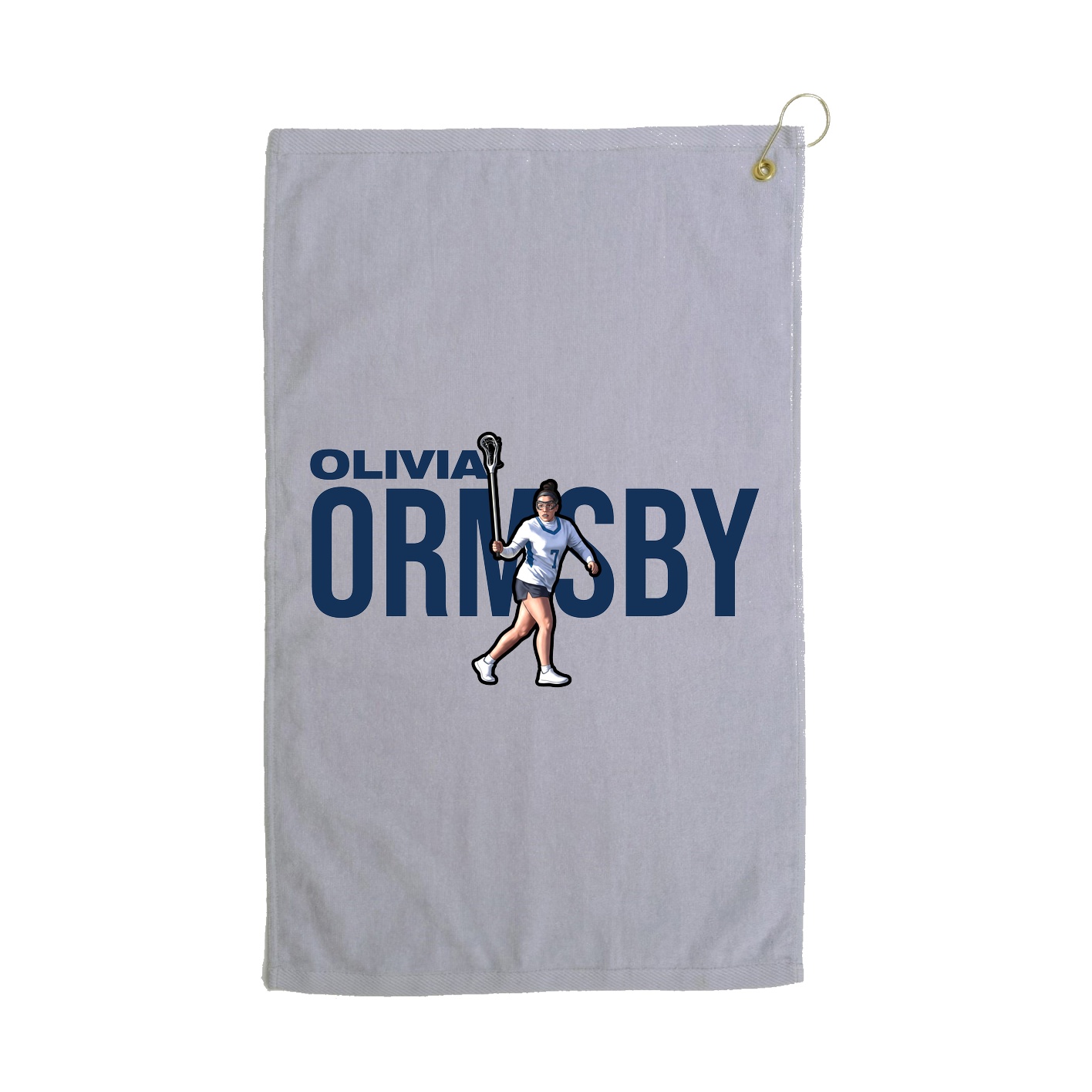 Golf Towel — Player Name in Grey