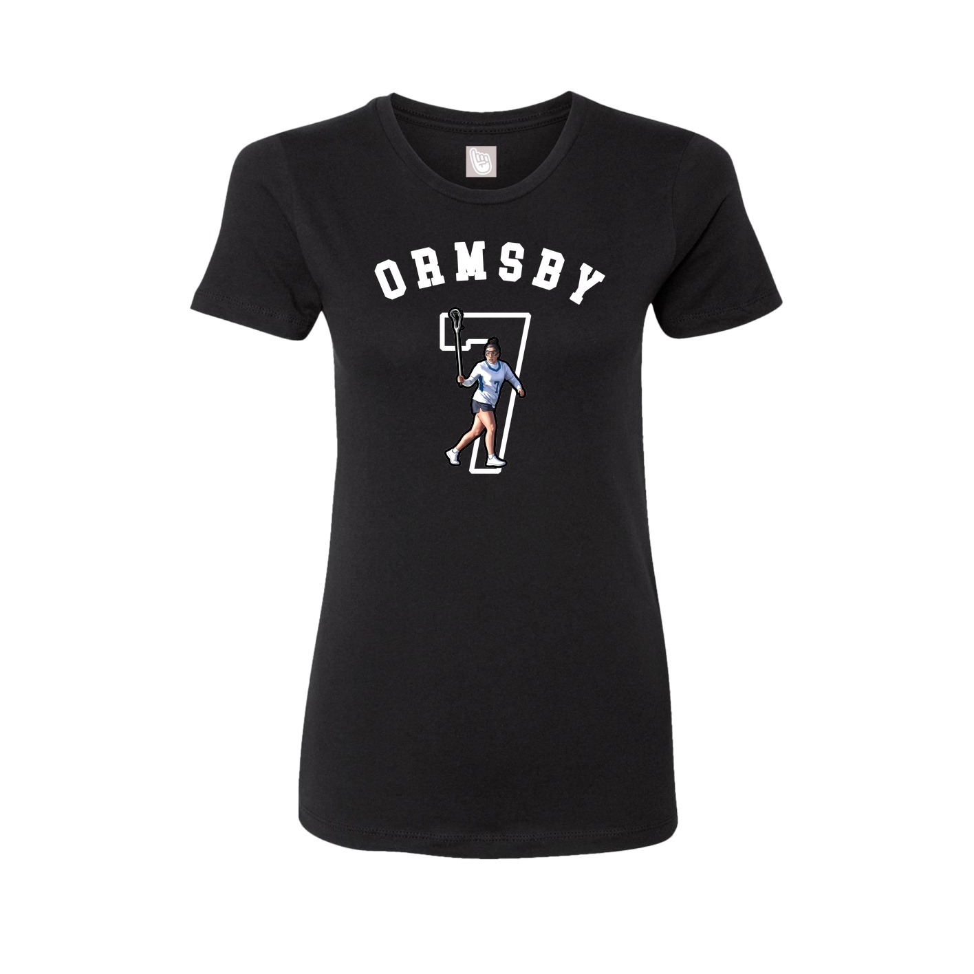 Fitted Women's Tee — Shirsey Arch in Black