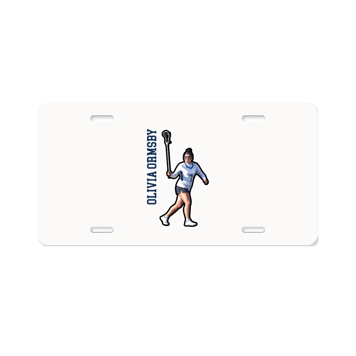 License Plate — Name Vertical in Classic
