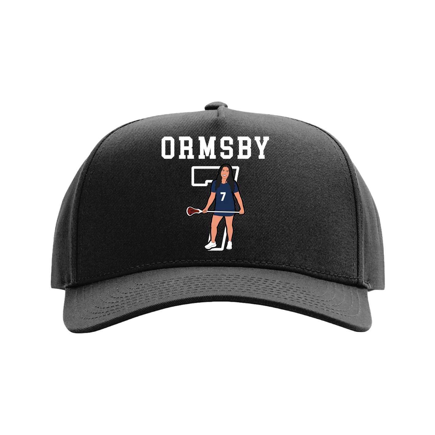 Full Fabric Five-Panel Champ Cap — Shirsey in Black