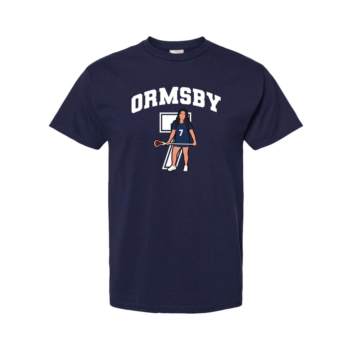 Youth Tee — Number in Navy
