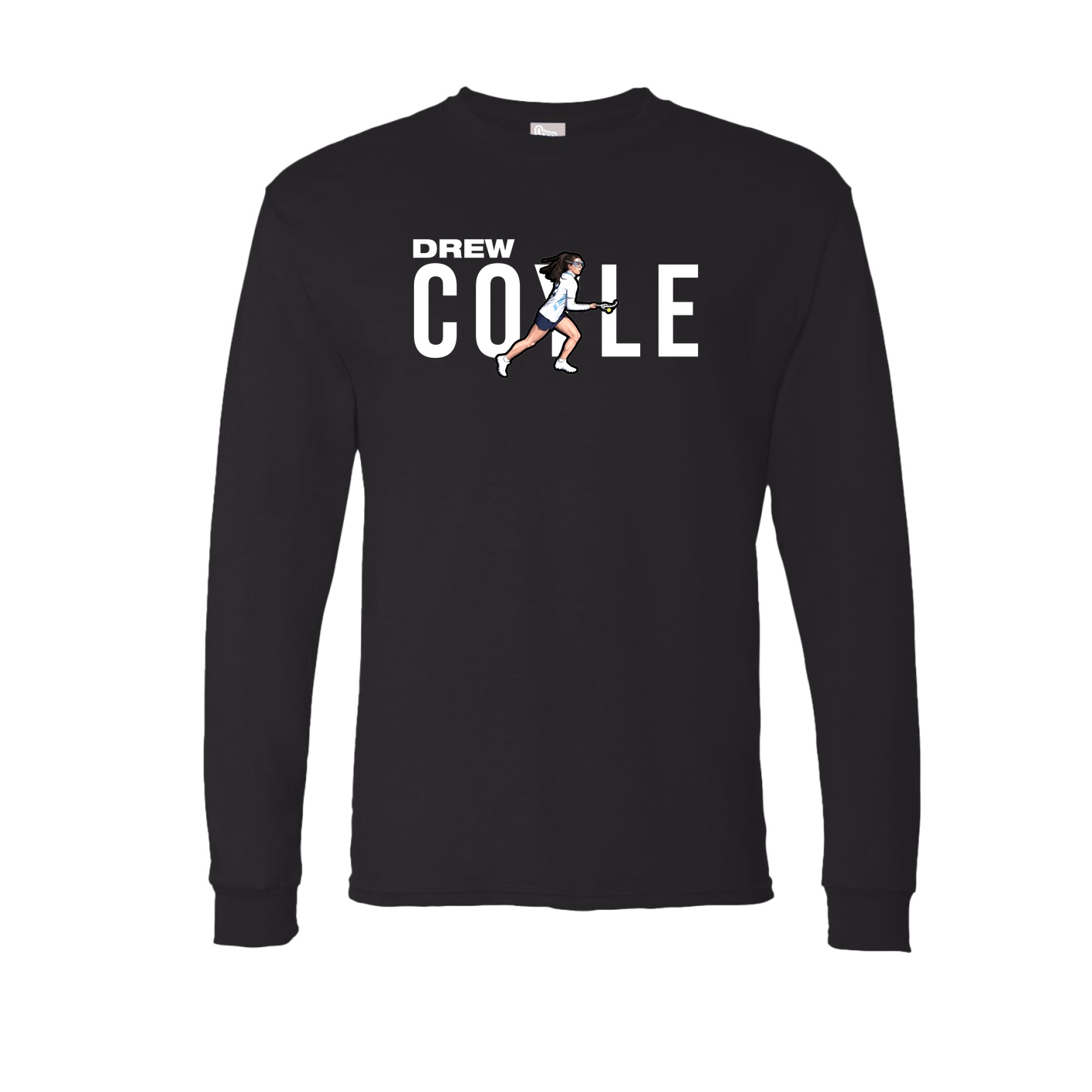 Long Sleeve Tee — Player Name in Black