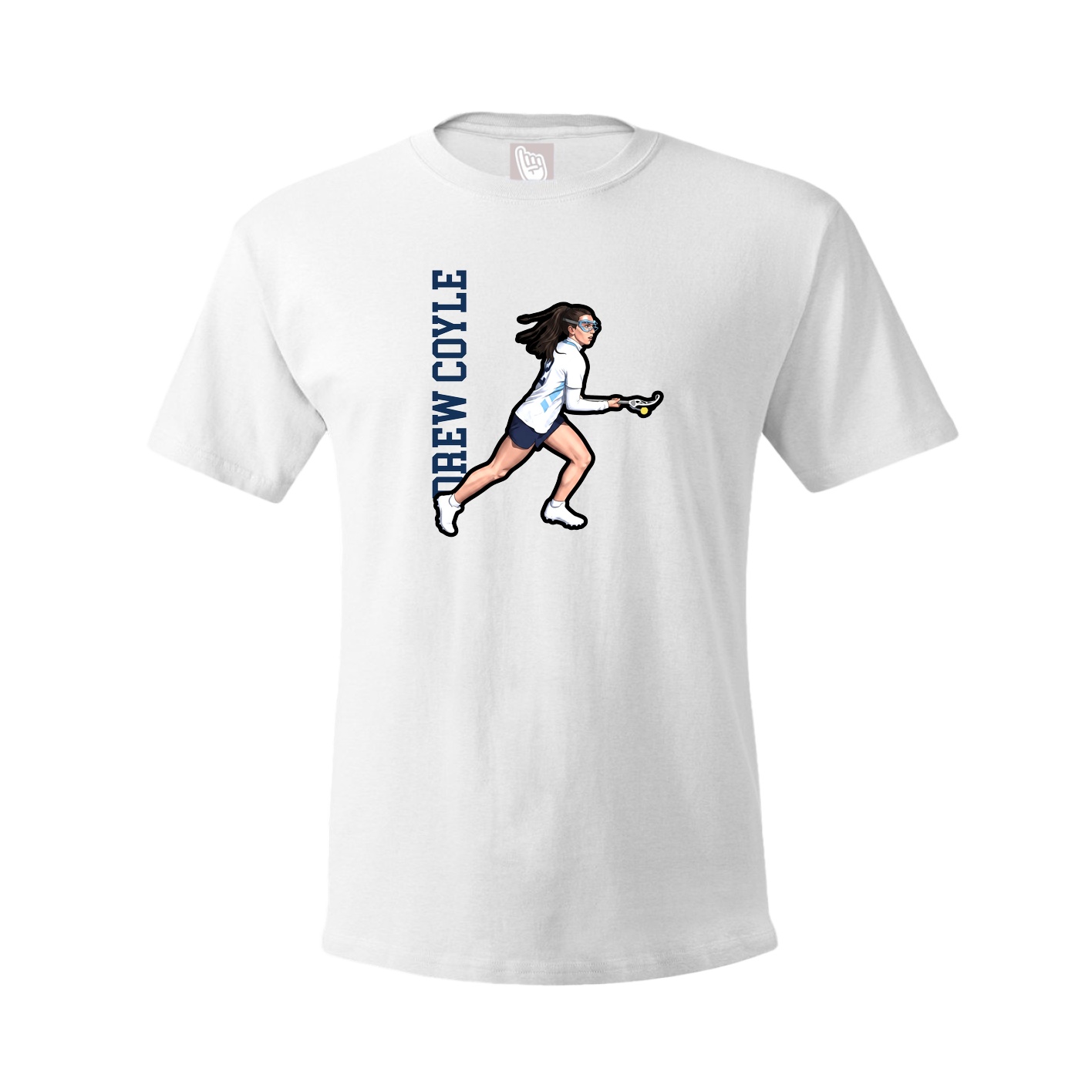 Tee — Name Vertical in White