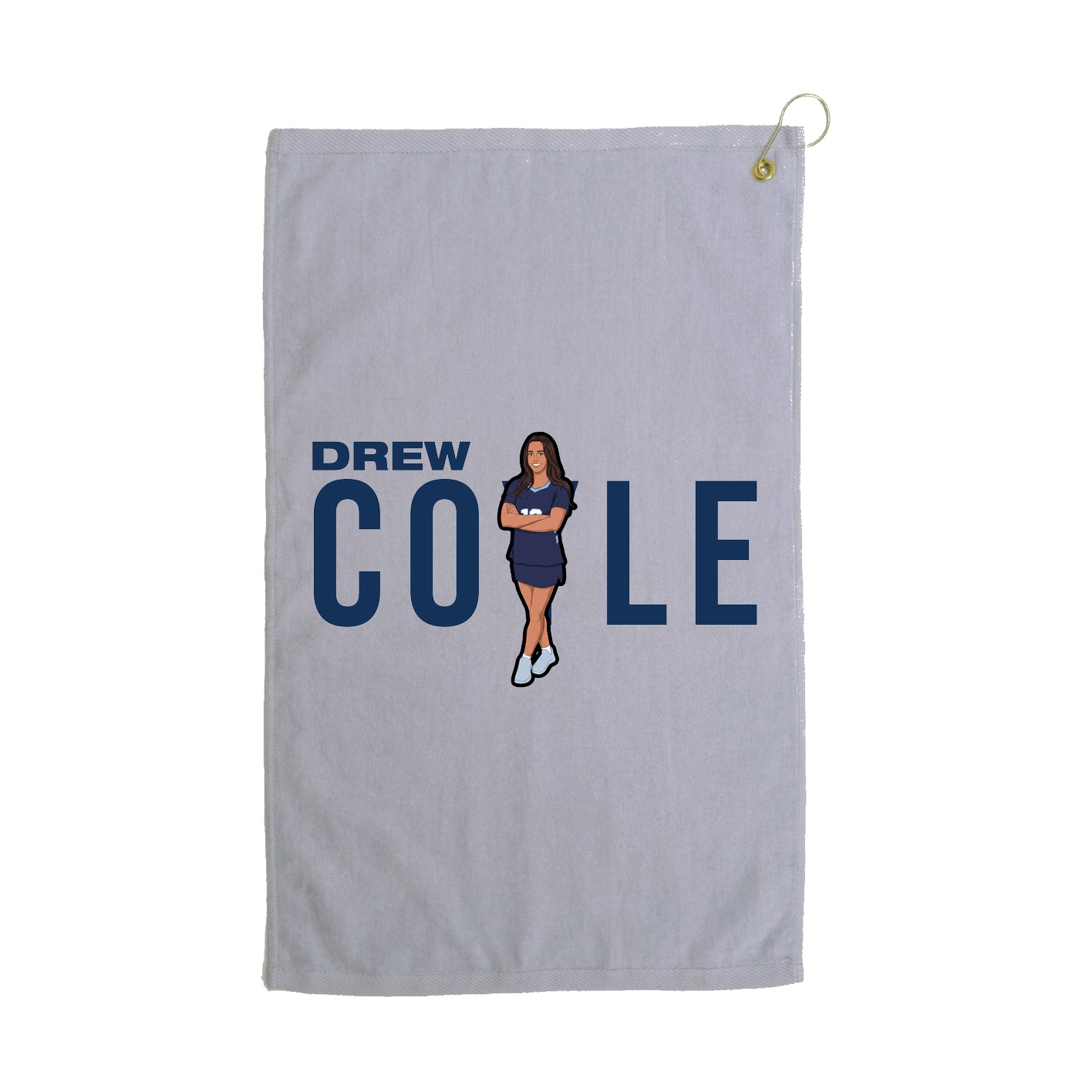 Golf Towel — Player Name in Grey