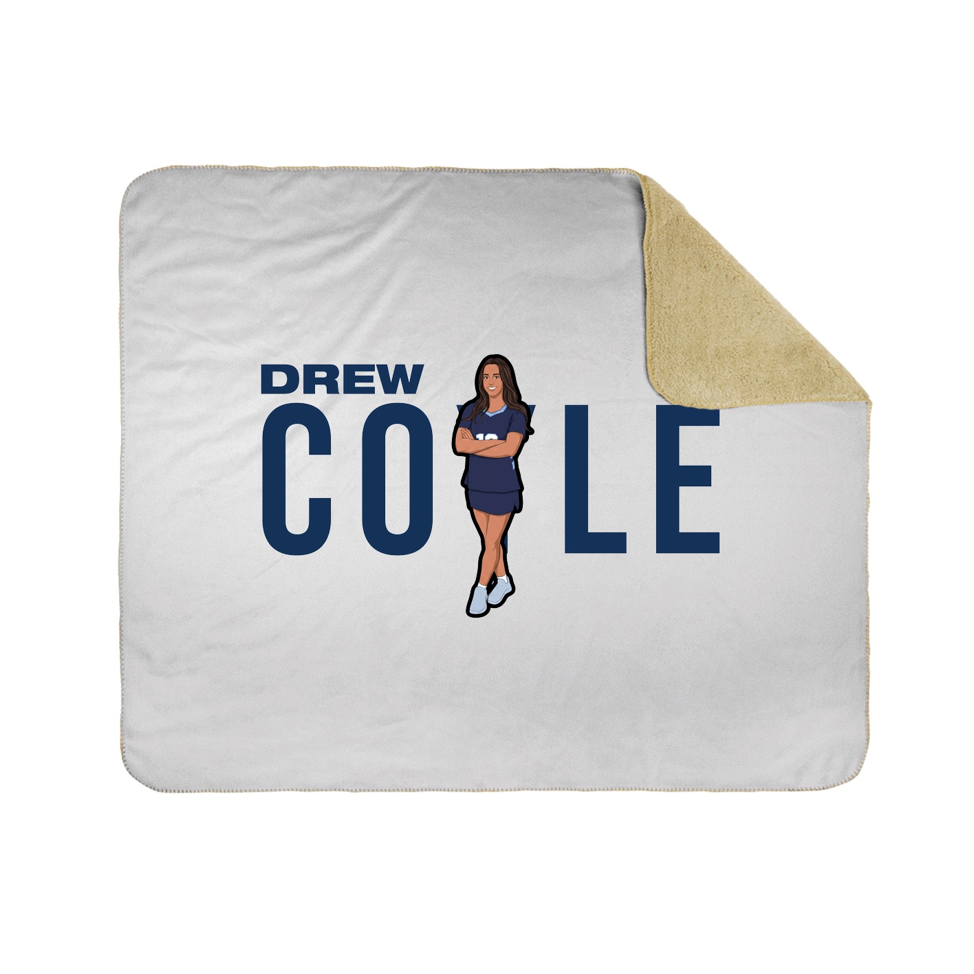 Throw Blanket — Player Name in White