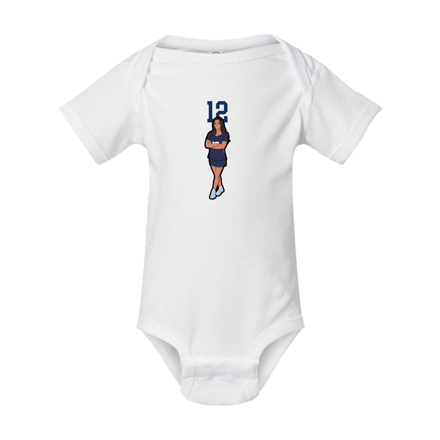 Baby Onesie — Number Top in White