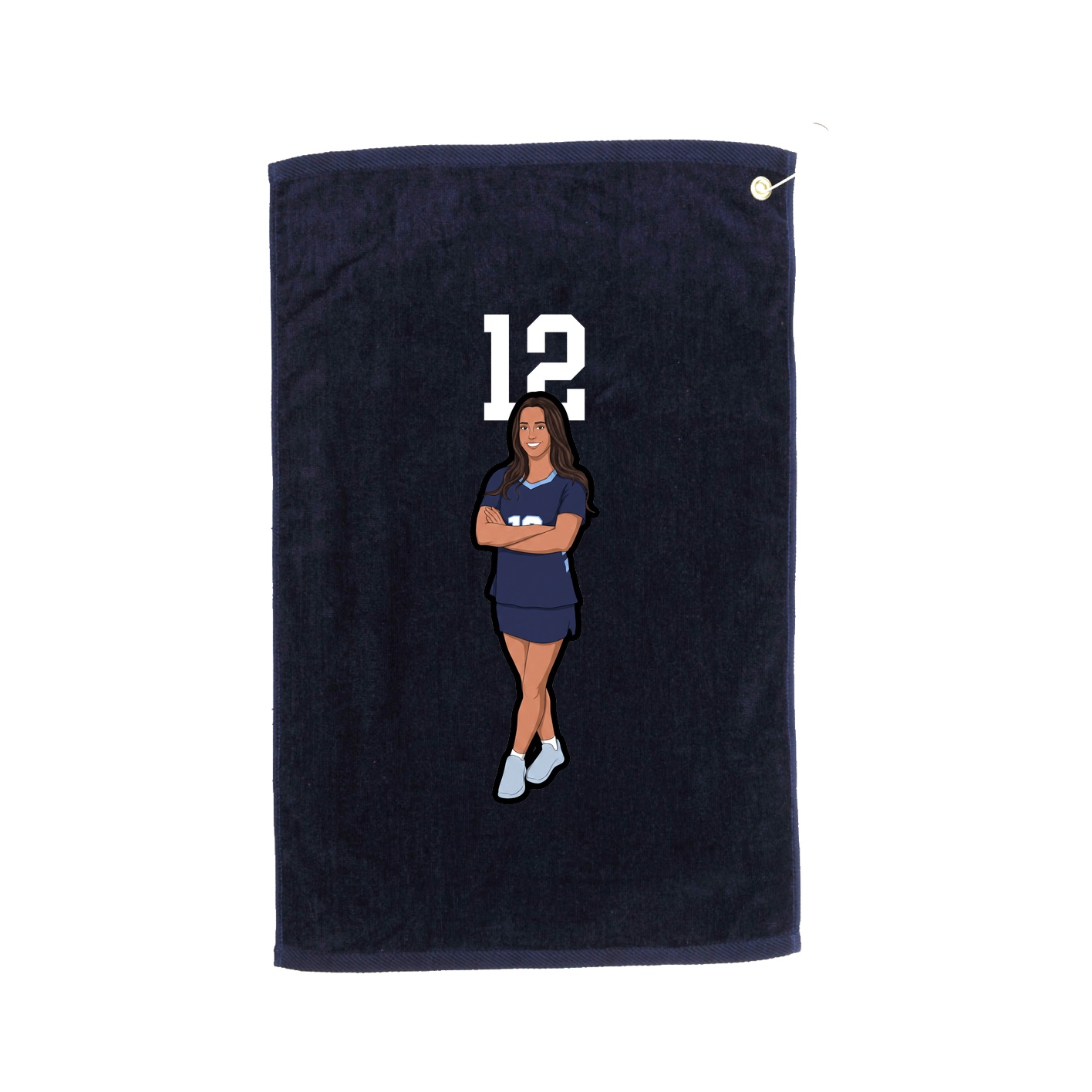 Golf Towel — Number Top in Navy