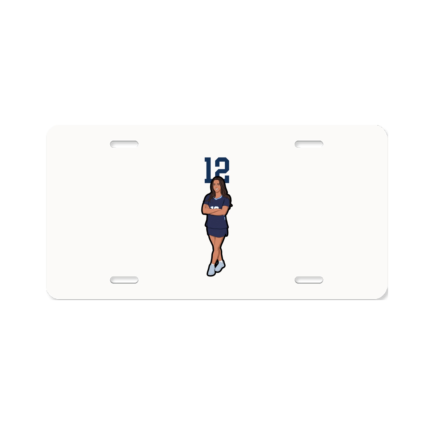 License Plate — Number Top in Classic