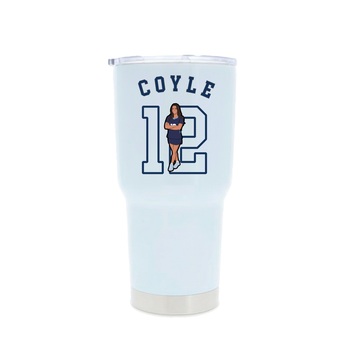 30oz Stainless Steel Tumbler — Shirsey Arch in White