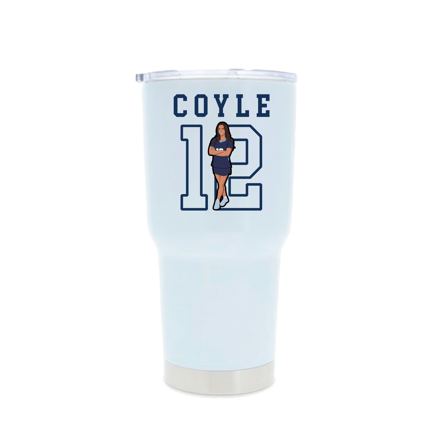 30oz Stainless Steel Tumbler — Shirsey in White