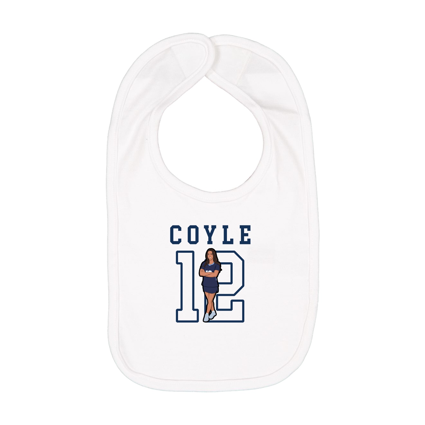 Infant Bib — Shirsey in White