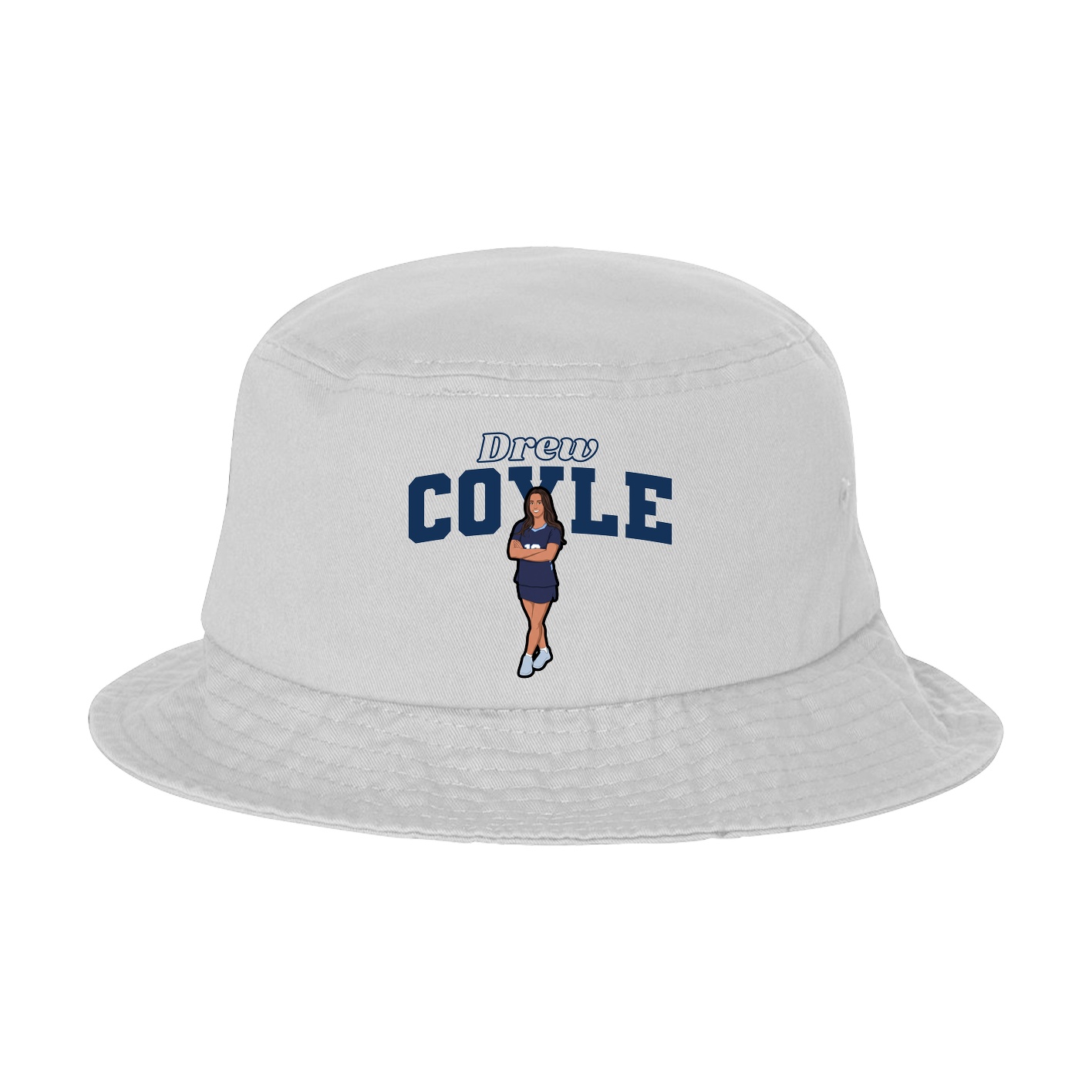 Bucket Cap — Name Arch in White