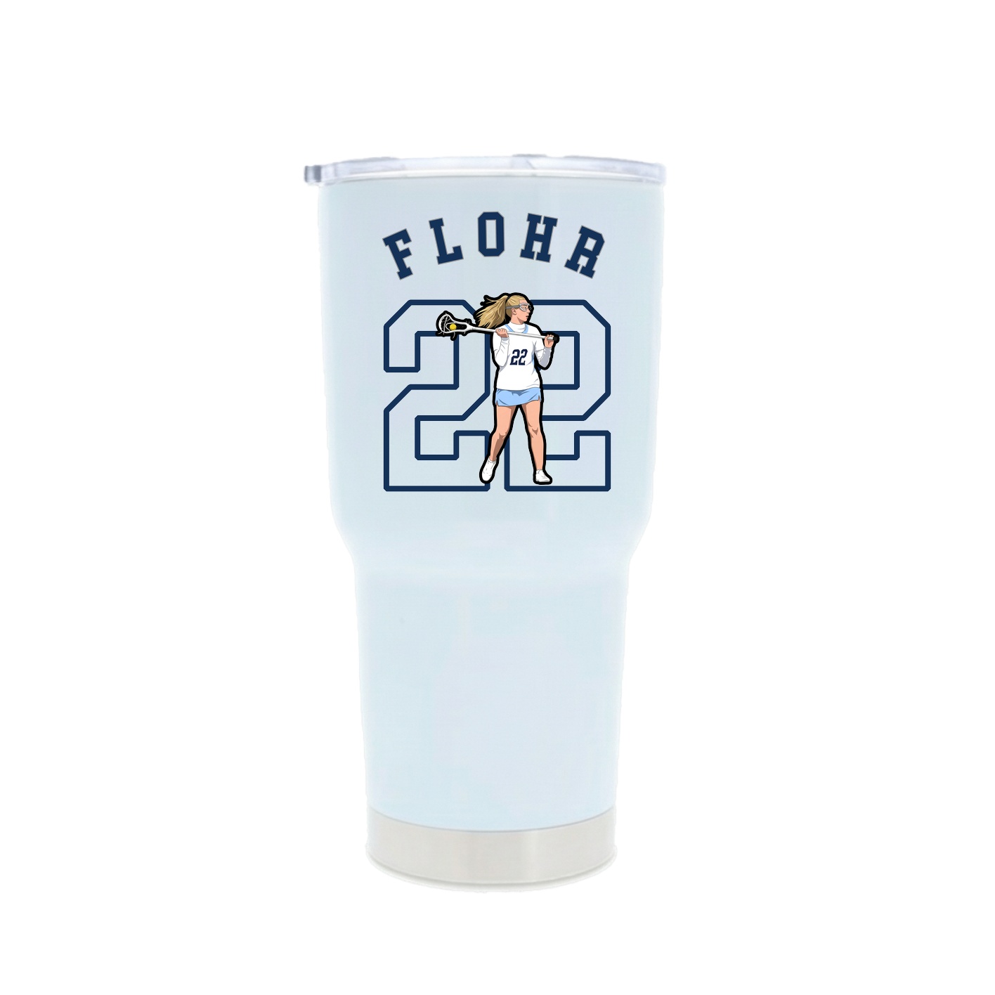 30oz Stainless Steel Tumbler — Shirsey Arch in White