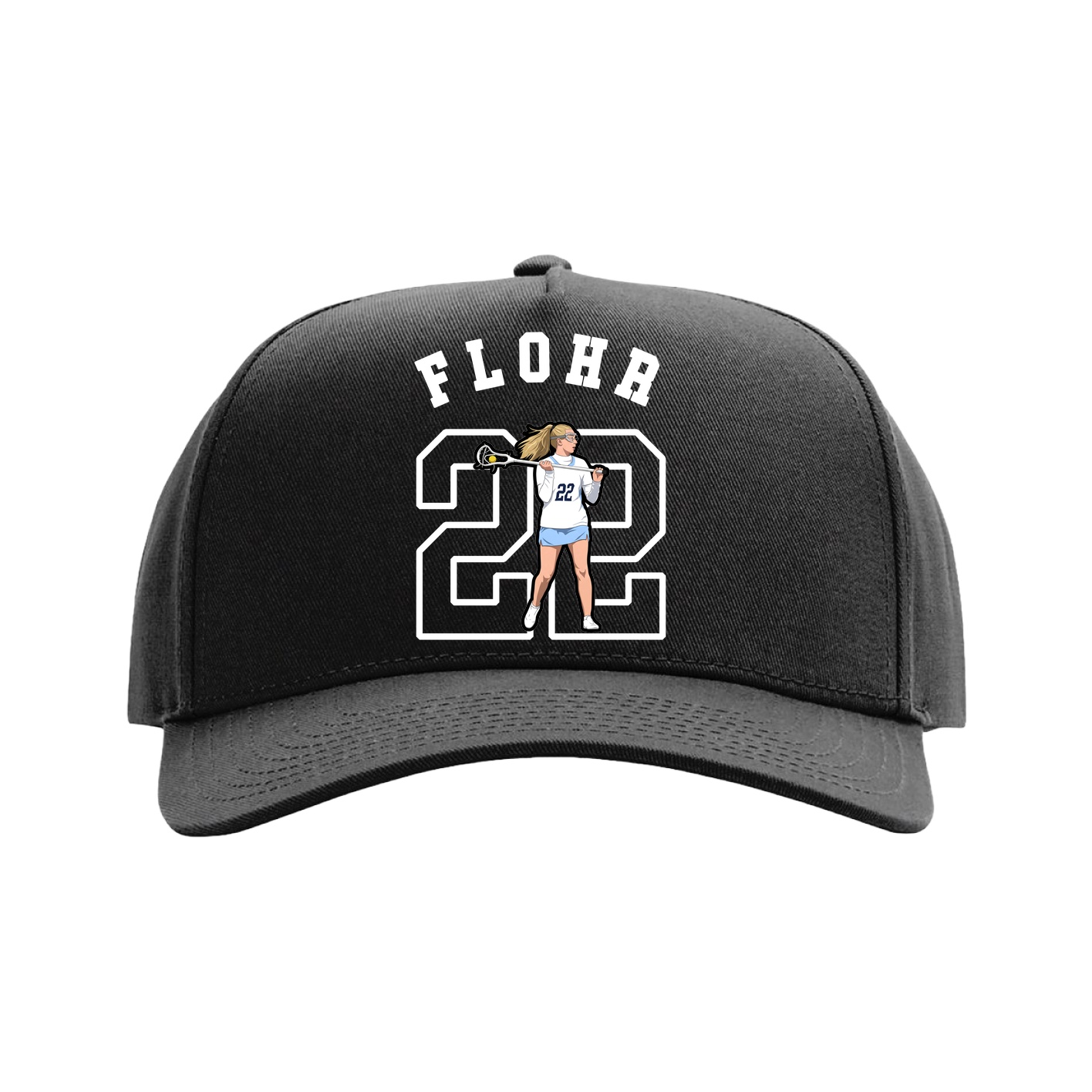 Full Fabric Five-Panel Champ Cap — Shirsey Arch in Black