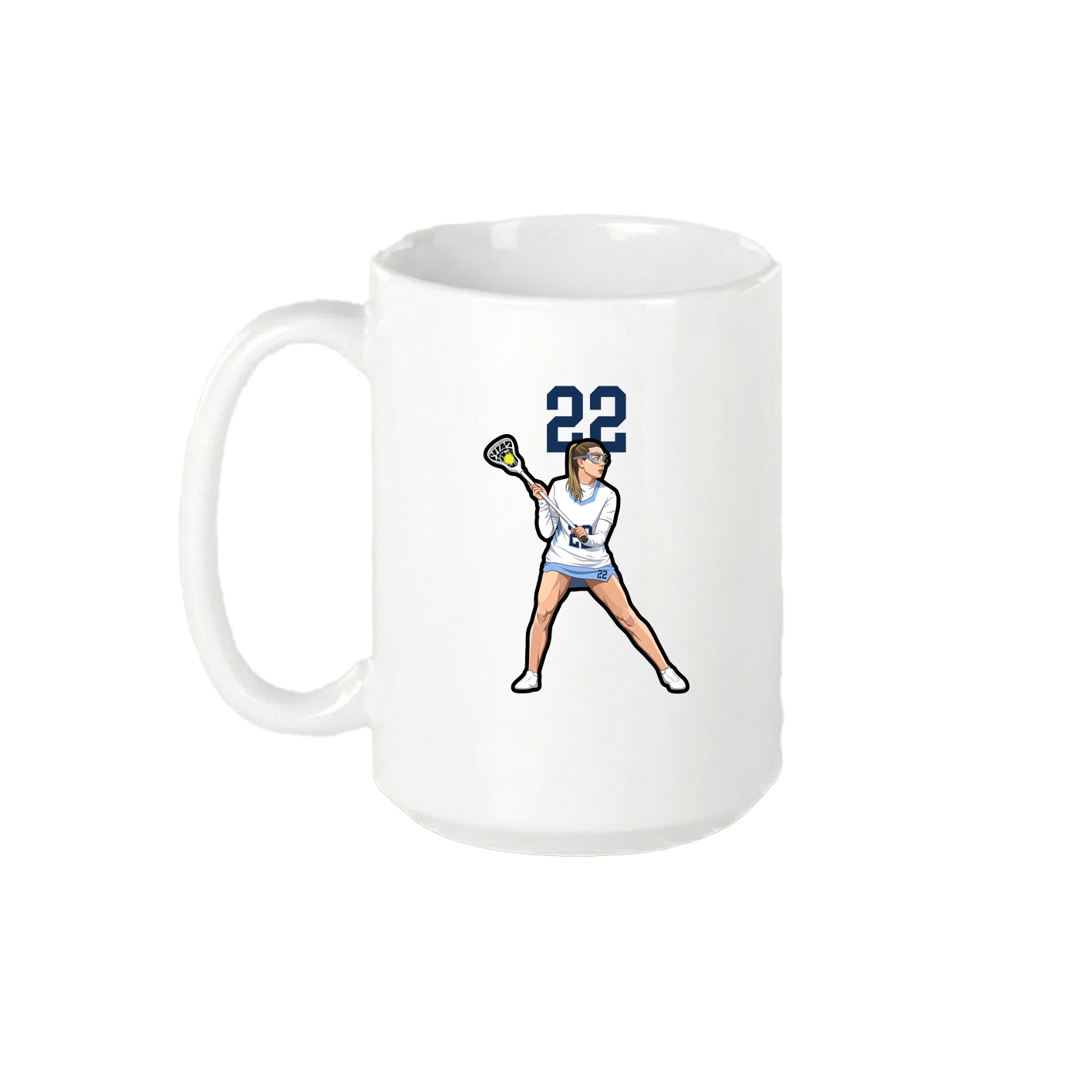 15oz Coffee Mug — Number Top in White