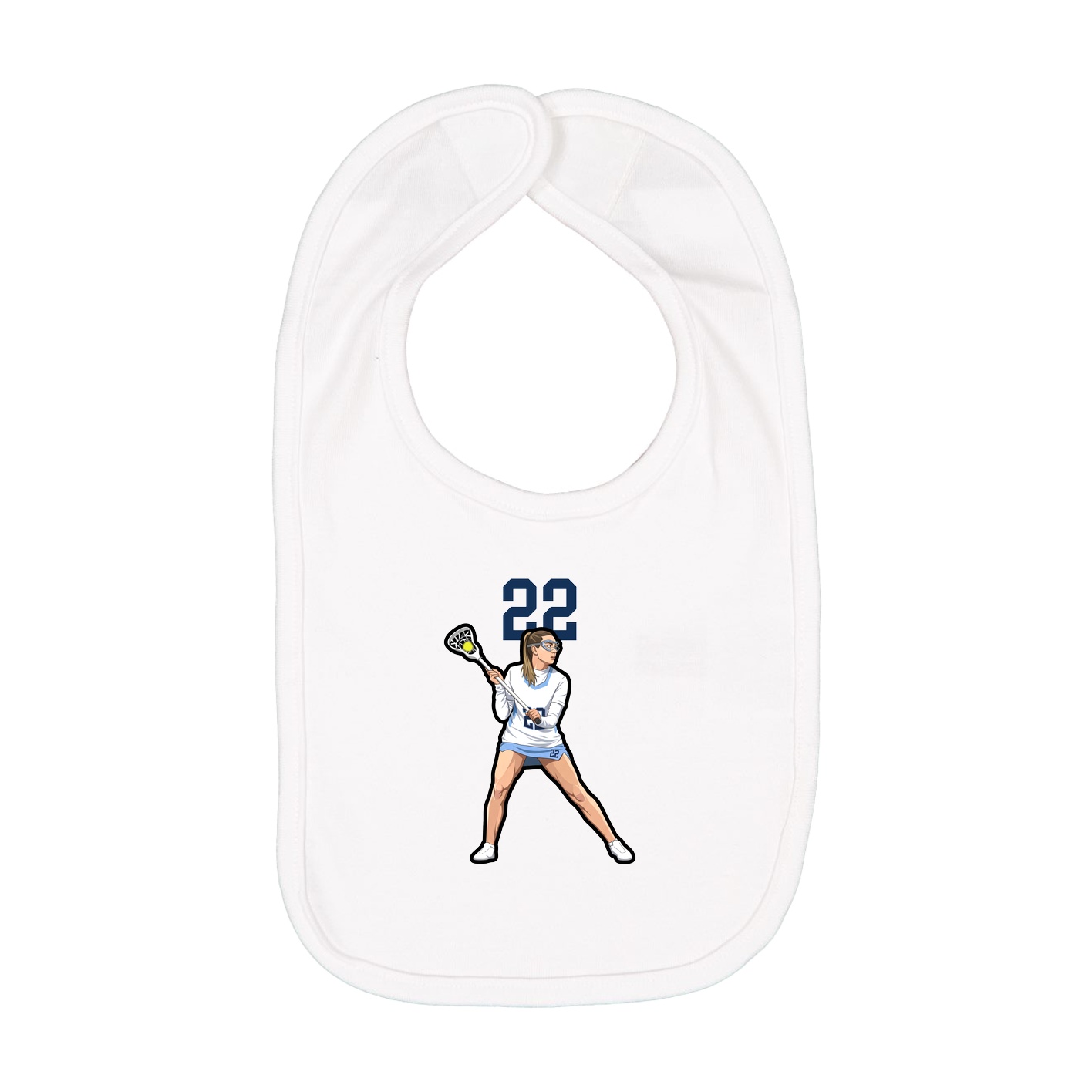 Infant Bib — Number Top in White