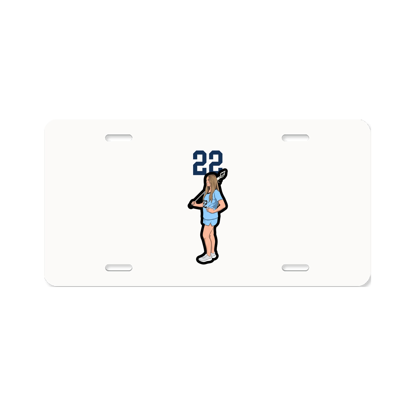 License Plate — Number Top in Classic