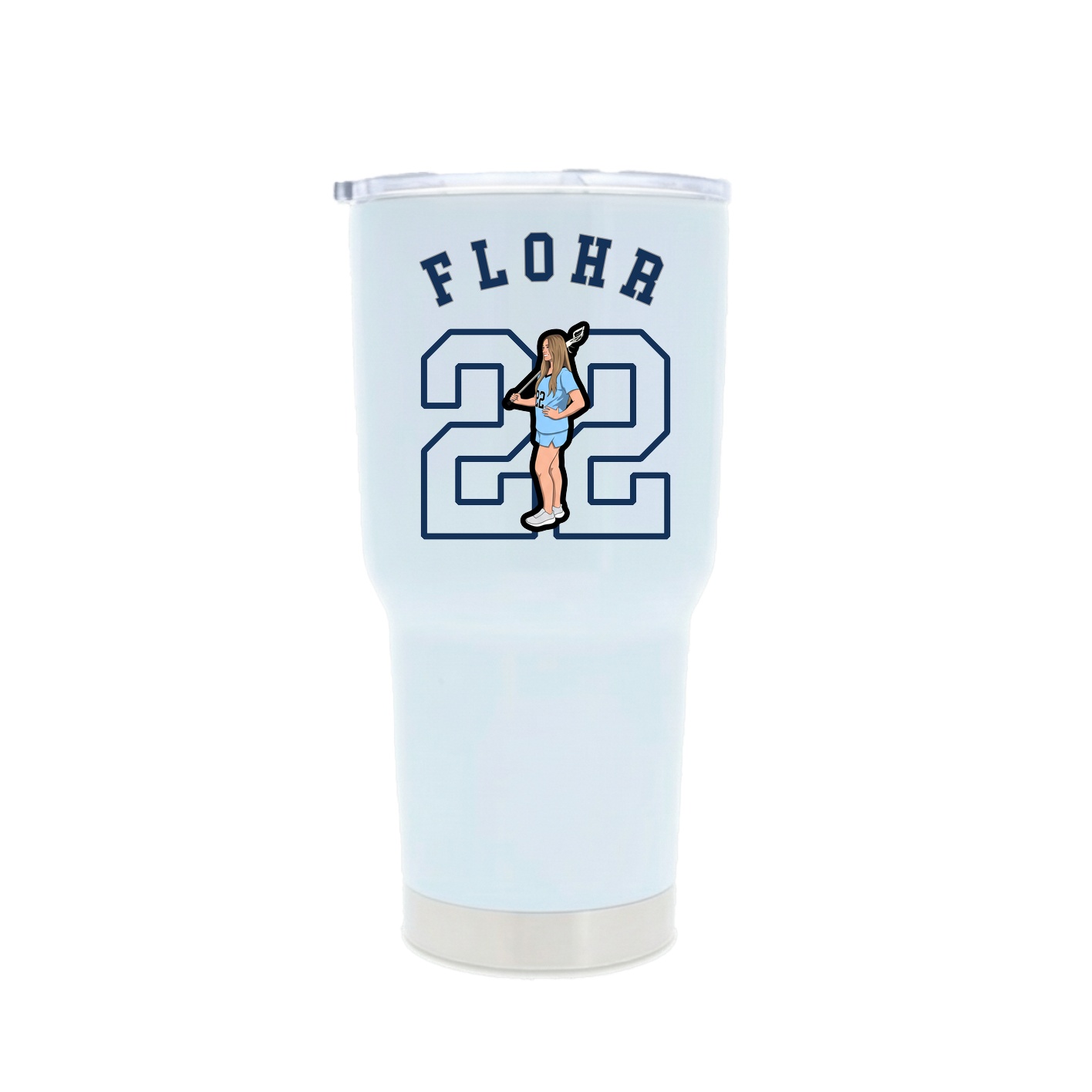 30oz Stainless Steel Tumbler — Shirsey Arch in White