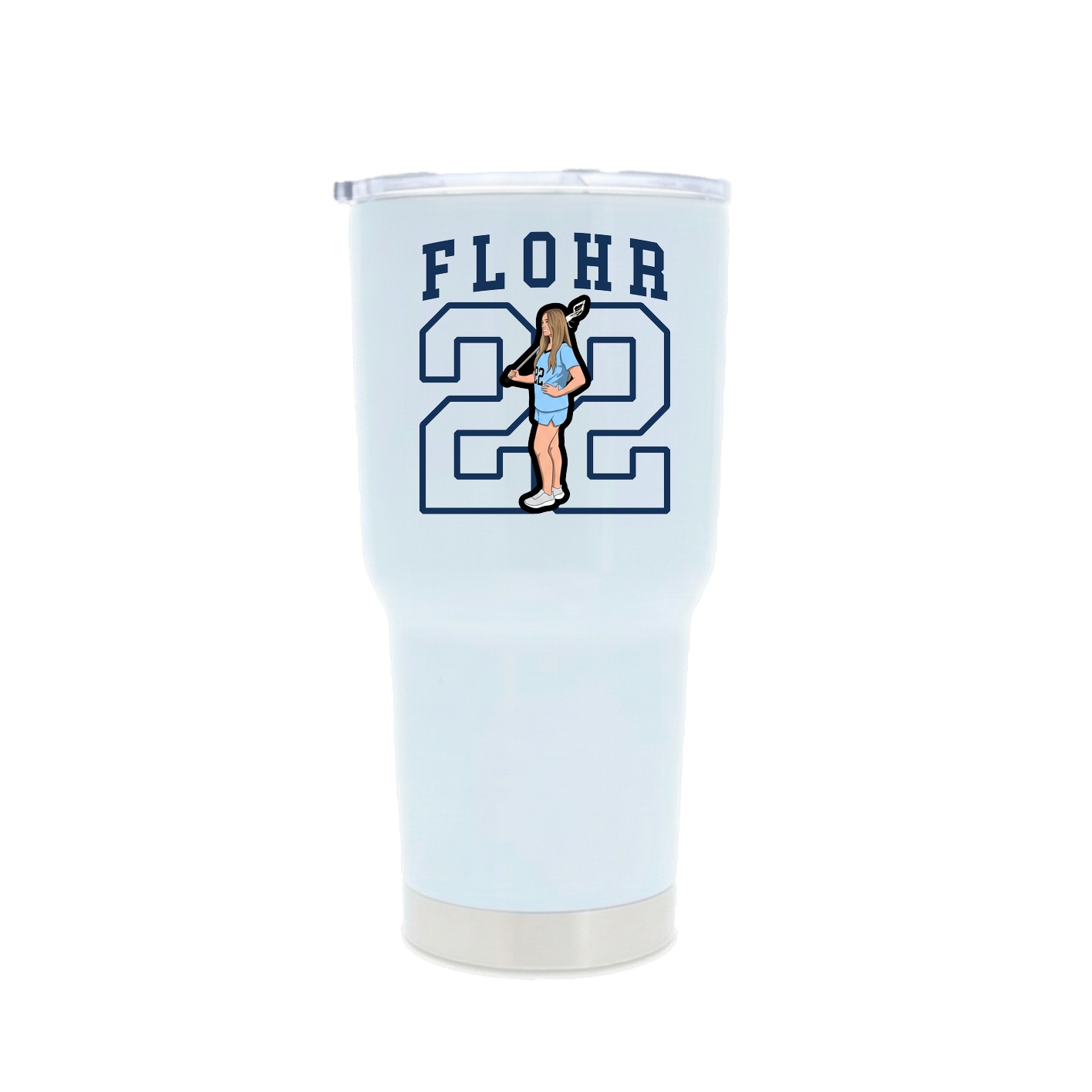 30oz Stainless Steel Tumbler — Shirsey in White