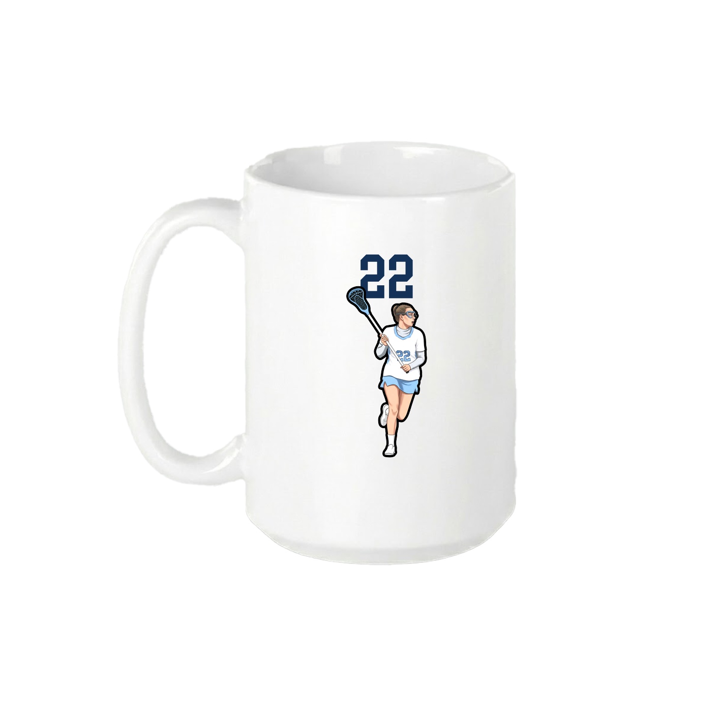 15oz Coffee Mug — Number Top in White