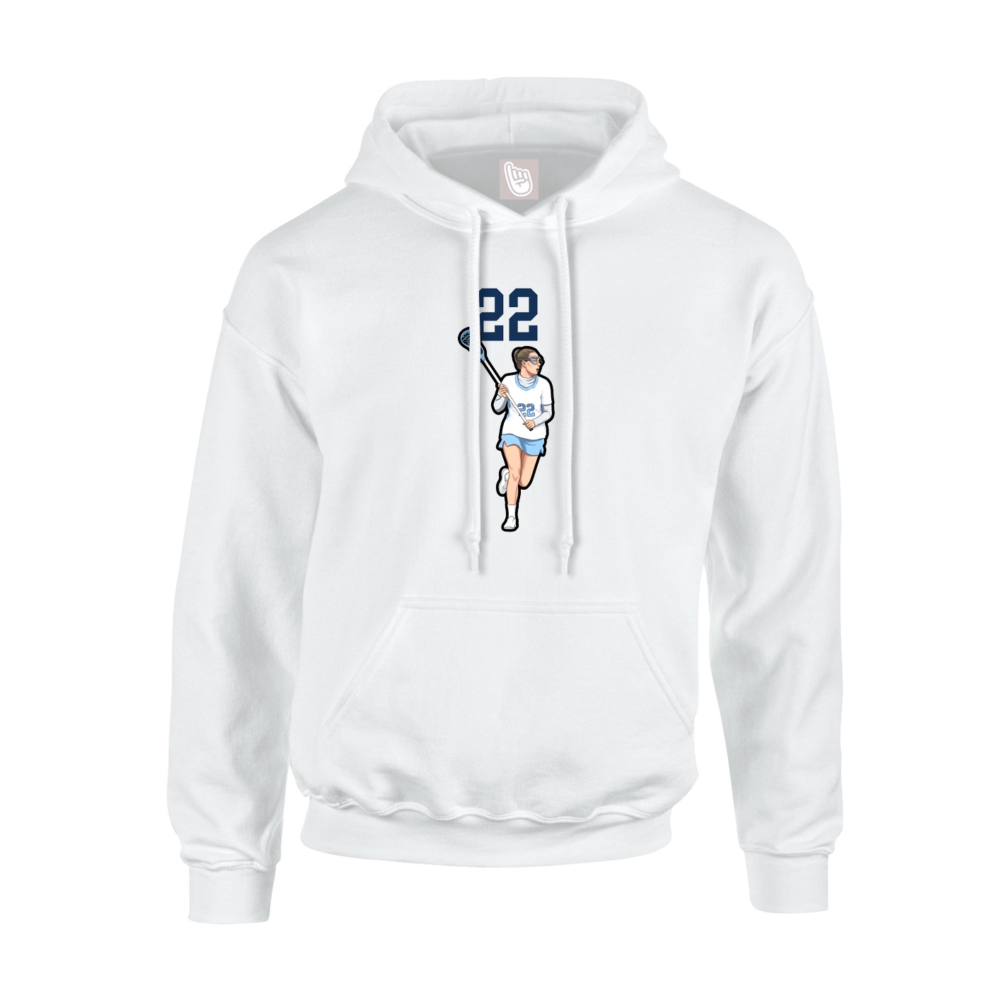 Hoodie — Number Top in White