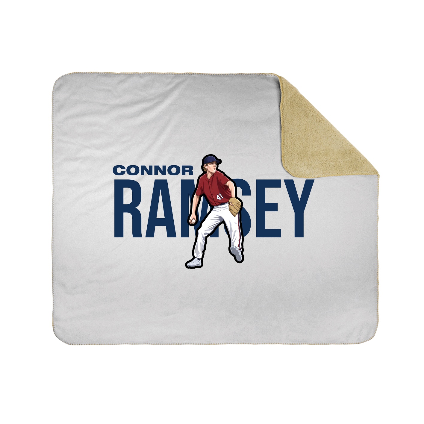 Throw Blanket — Player Name in White