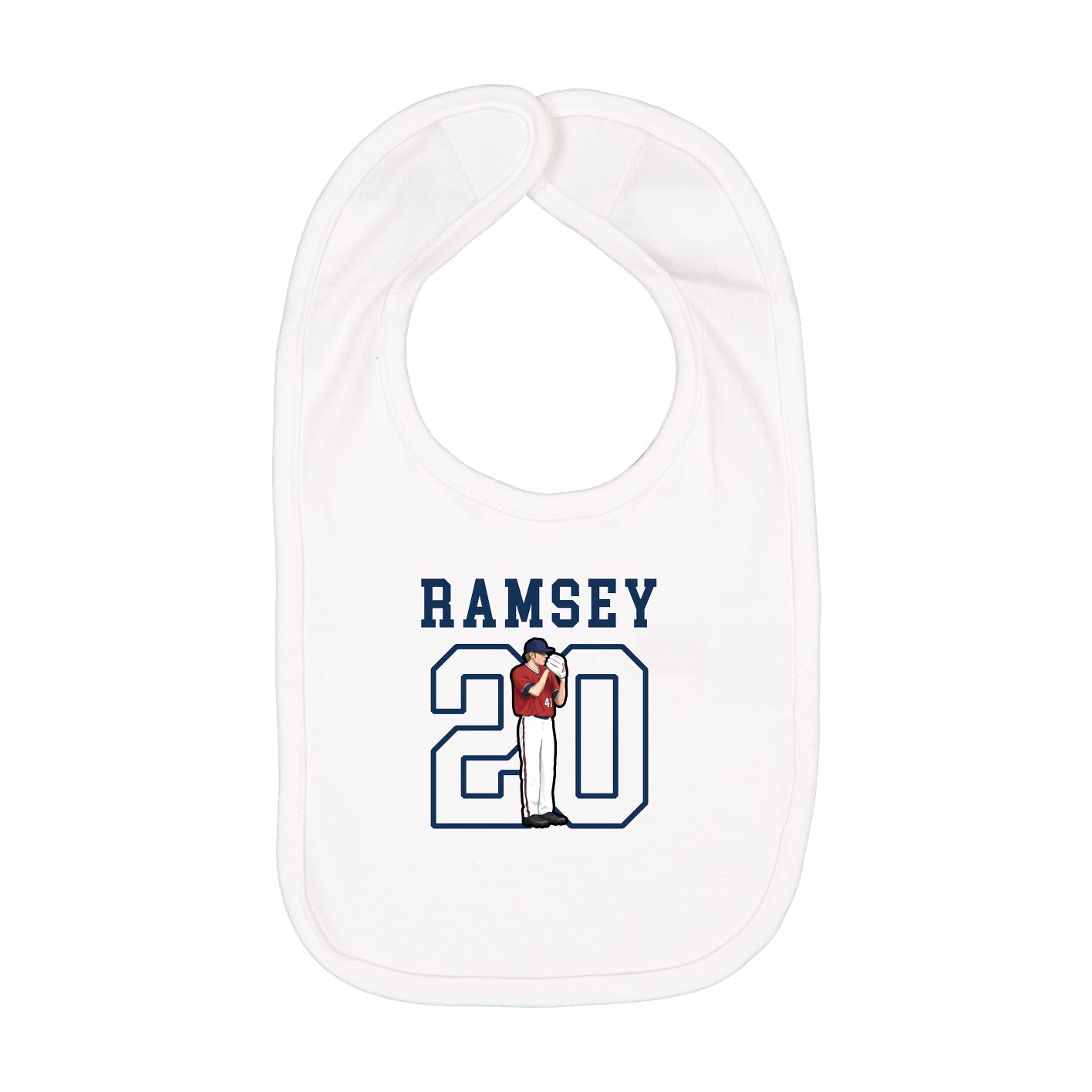 Infant Bib — Shirsey in White
