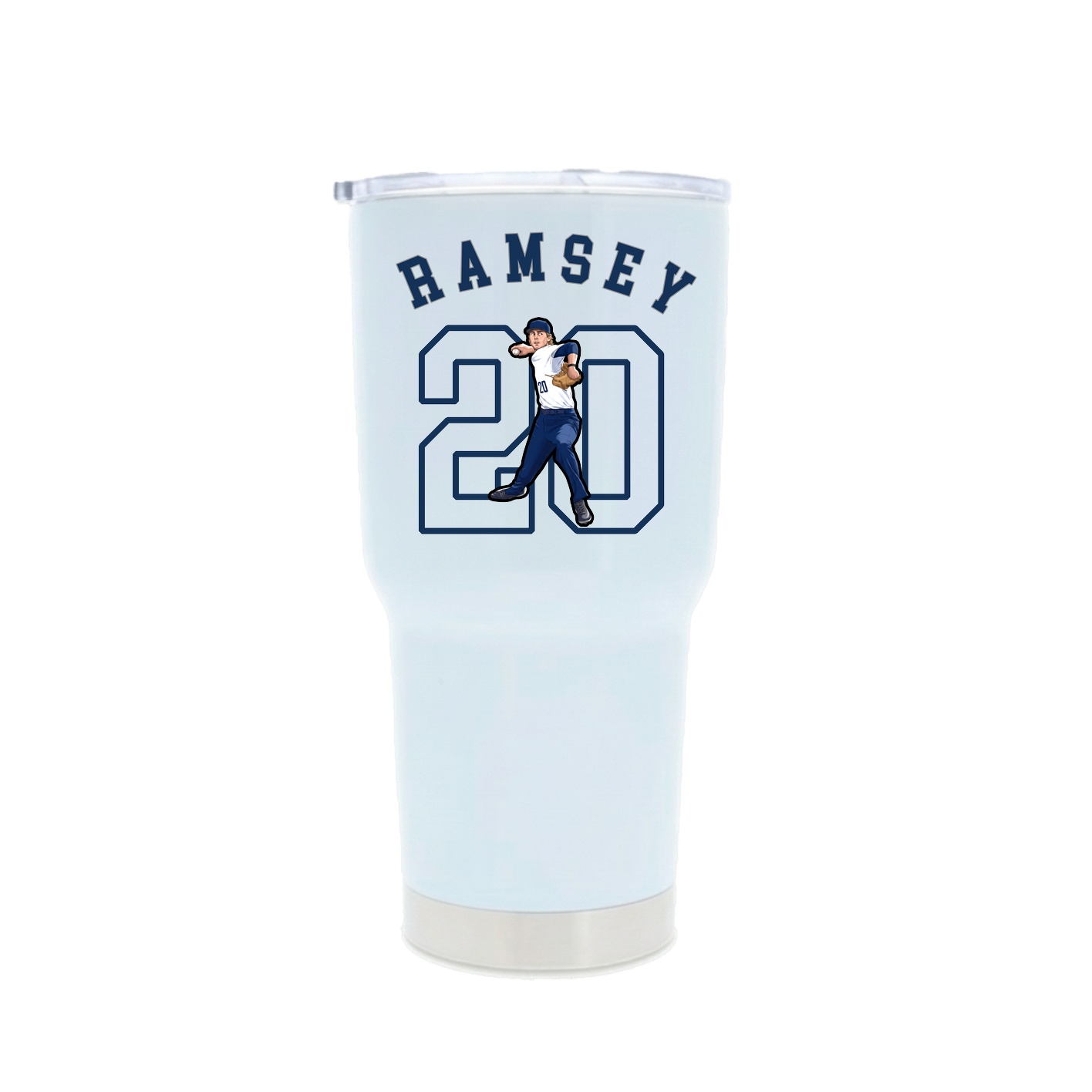 30oz Stainless Steel Tumbler — Shirsey Arch in White