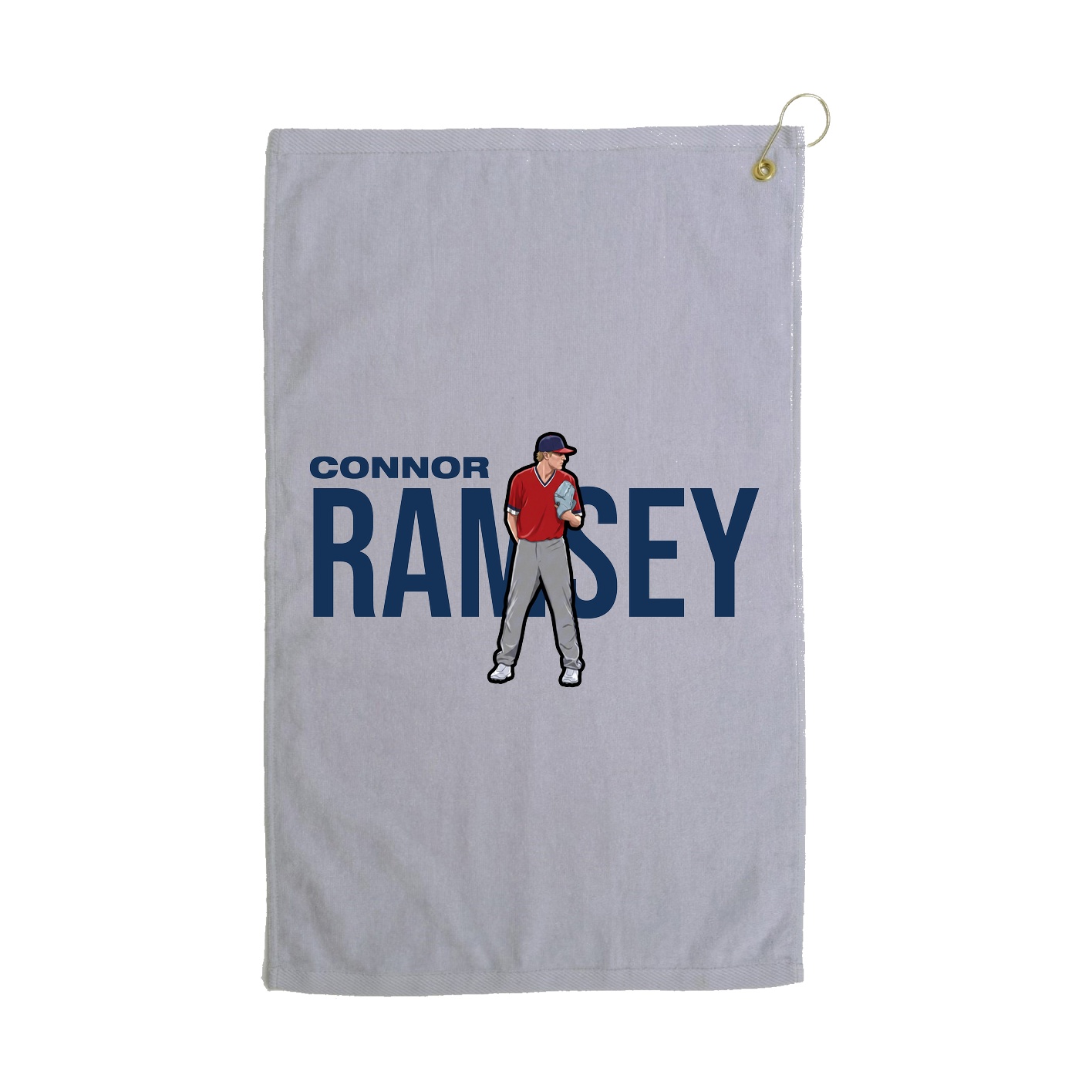 Golf Towel — Player Name in Grey