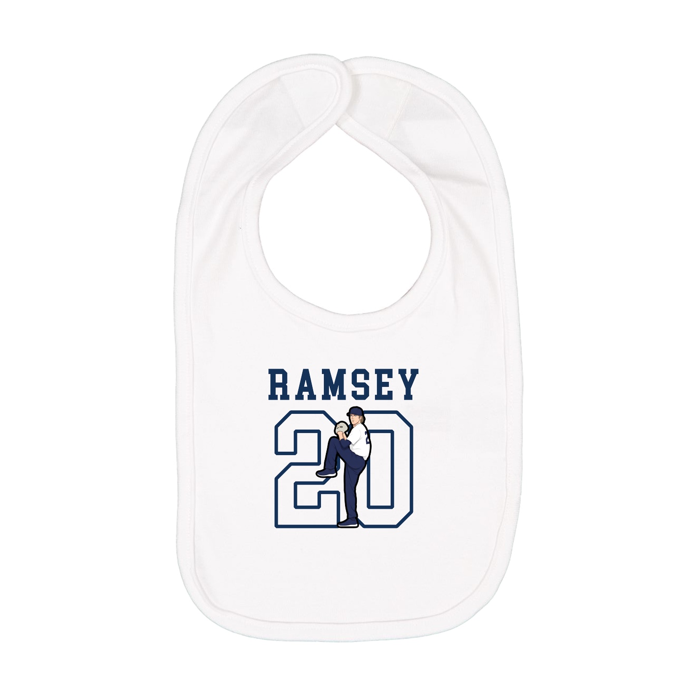 Infant Bib — Shirsey in White