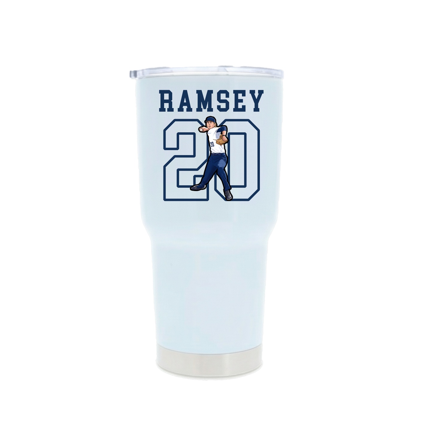 30oz Stainless Steel Tumbler — Shirsey in White