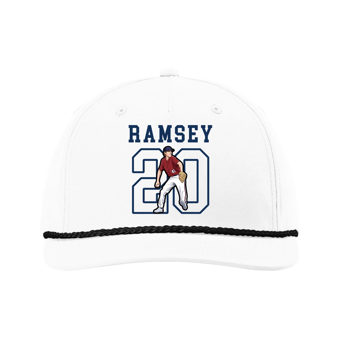 Five-Panel Classic Rope Cap — Shirsey in White