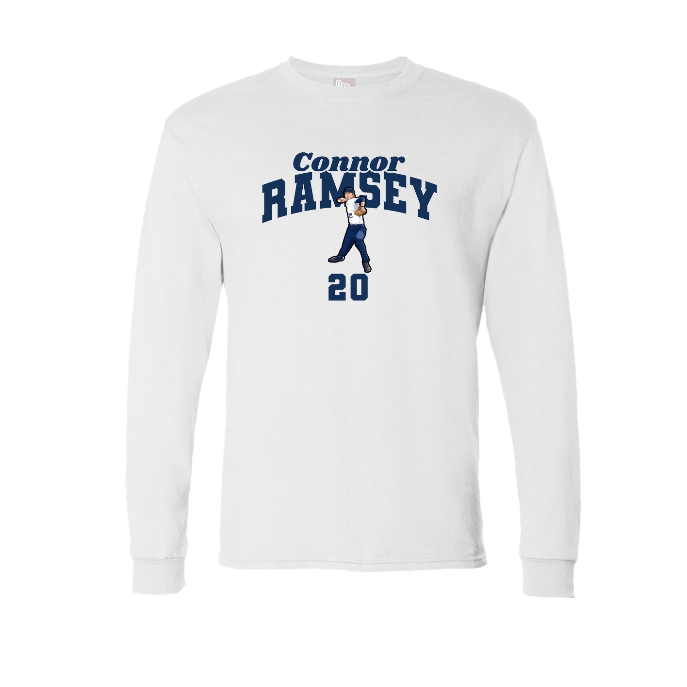 Long Sleeve Tee — Signature Arch in White