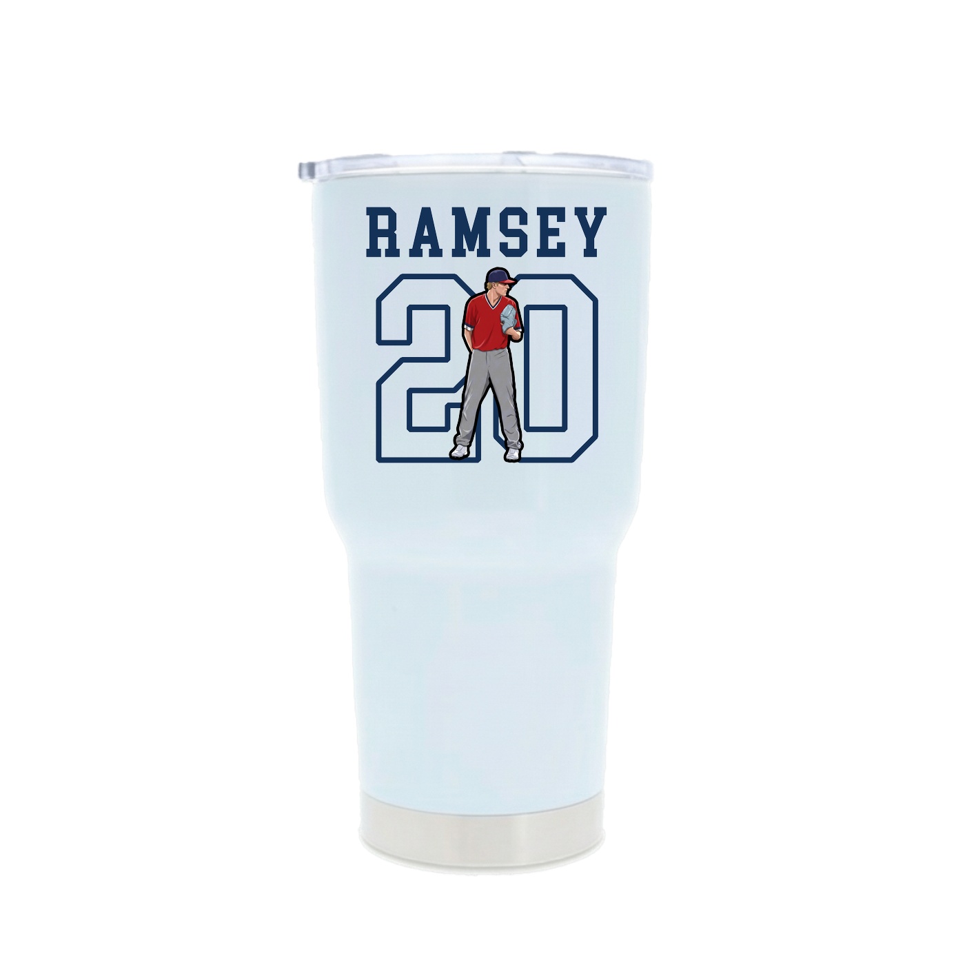 30oz Stainless Steel Tumbler — Shirsey in White