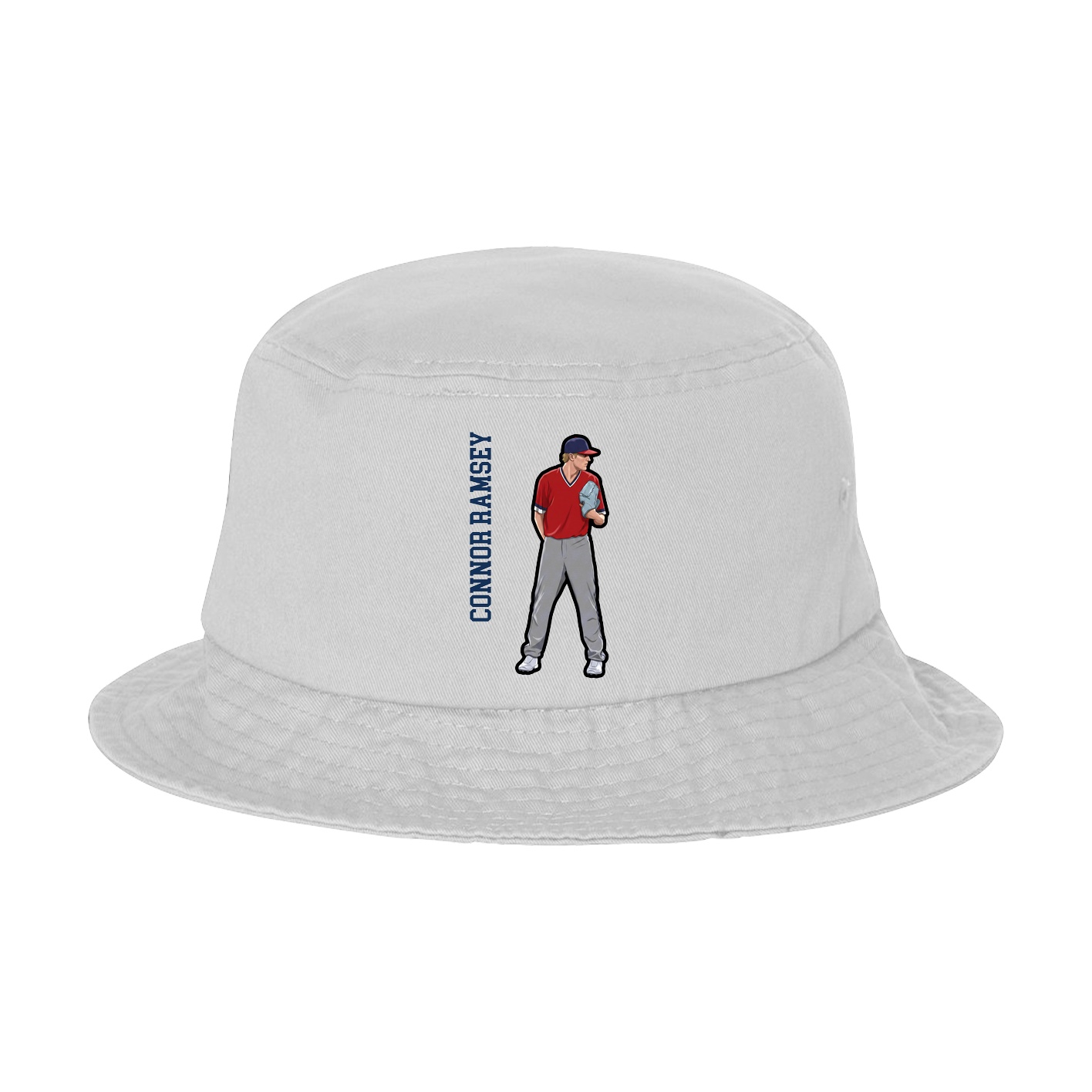 Bucket Cap — Name Vertical in White