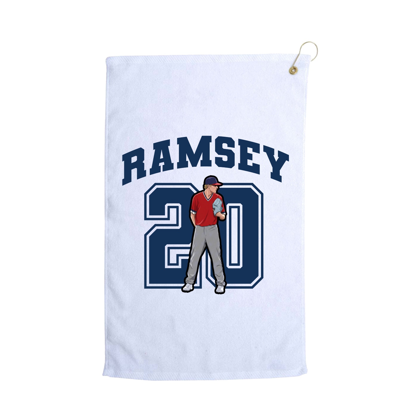 Golf Towel — Number in White