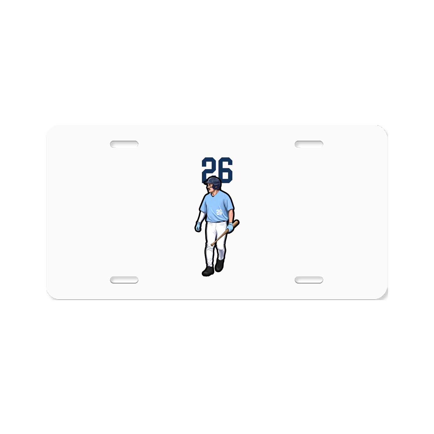 License Plate — Number Top in Classic