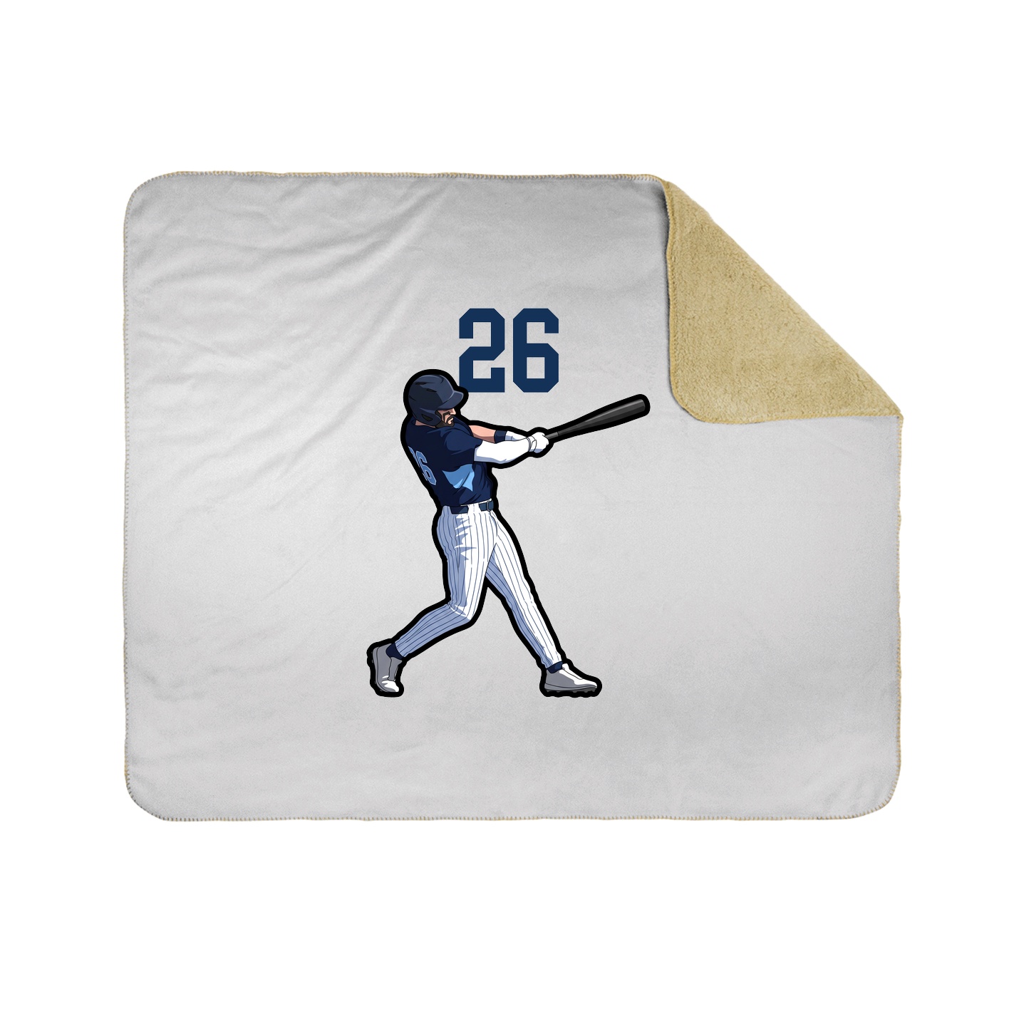 Throw Blanket — Number Top in White