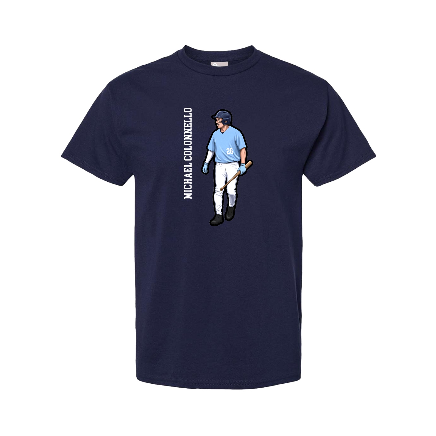 Tee — Name Vertical in Navy
