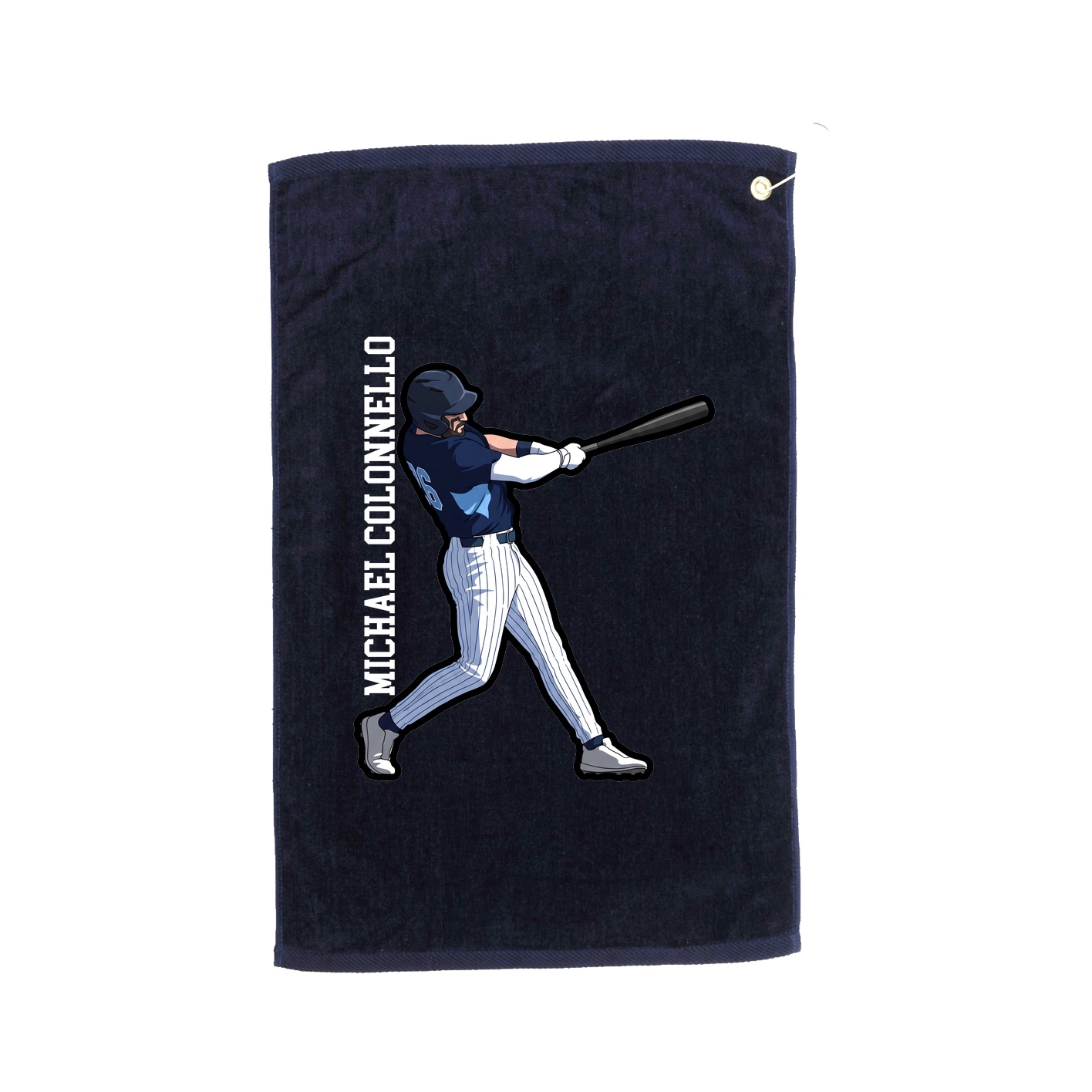 Golf Towel — Name Vertical in Navy