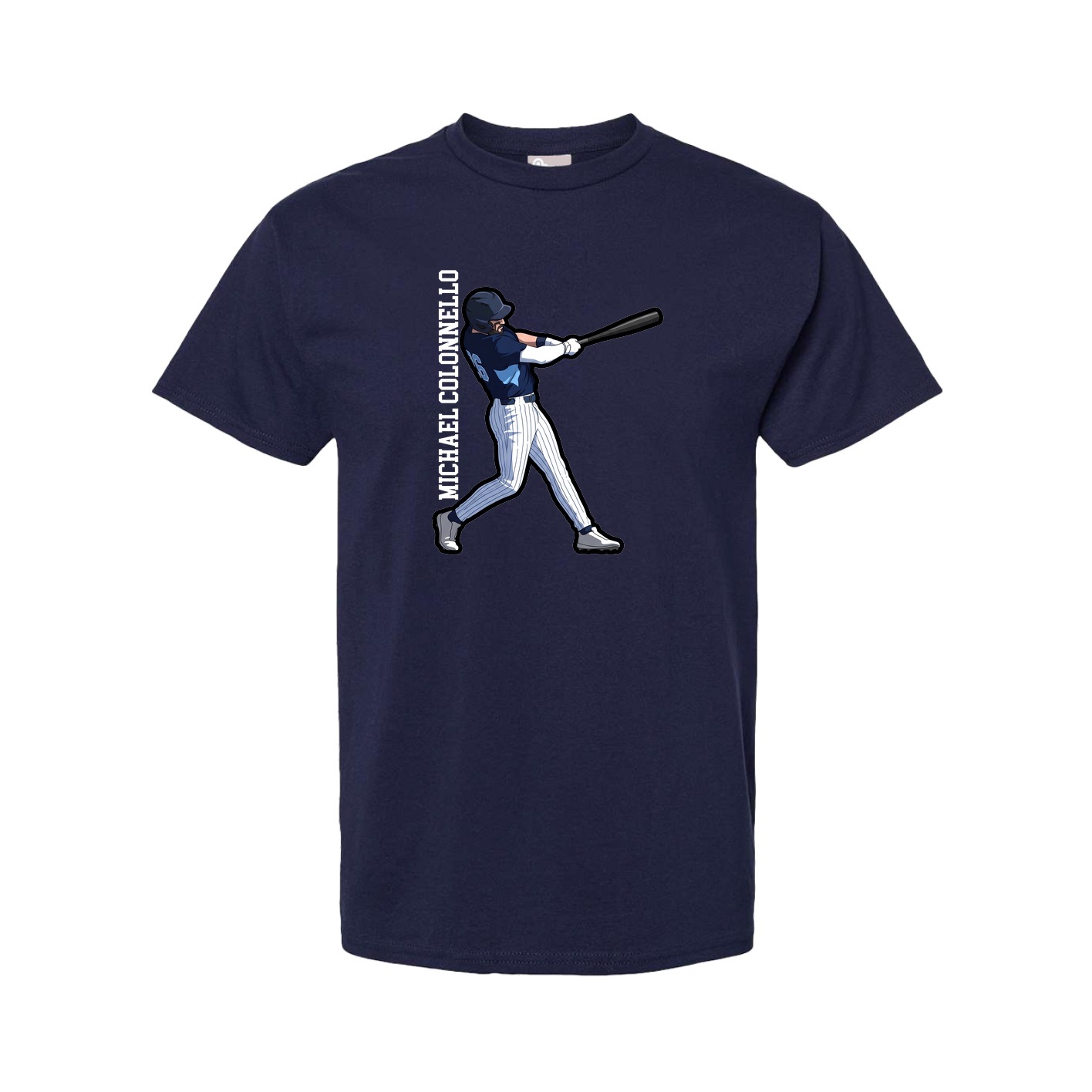 Youth Tee — Name Vertical in Navy