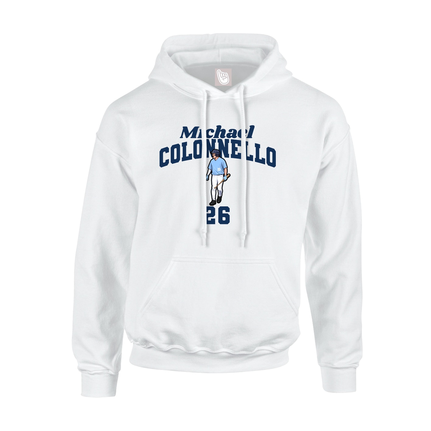 Hoodie — Signature Arch in White