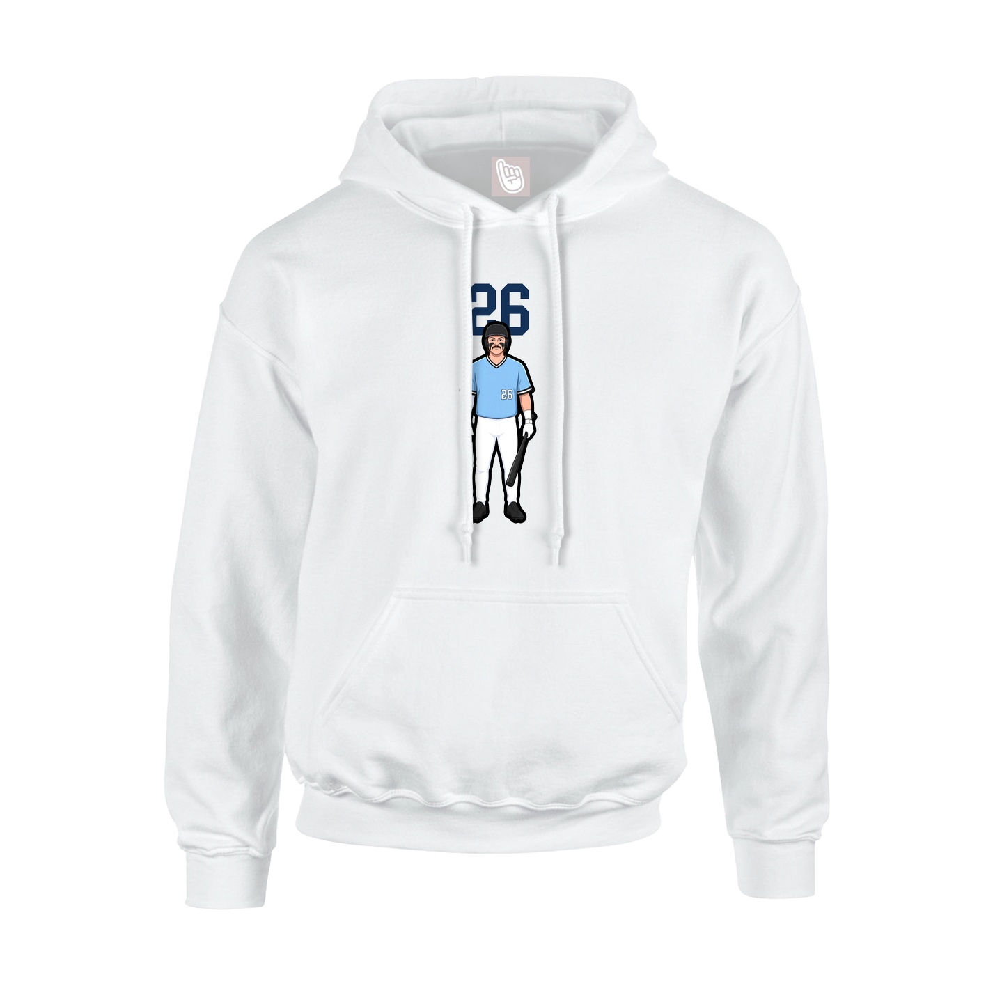 Youth Hoodie — Number Top in White